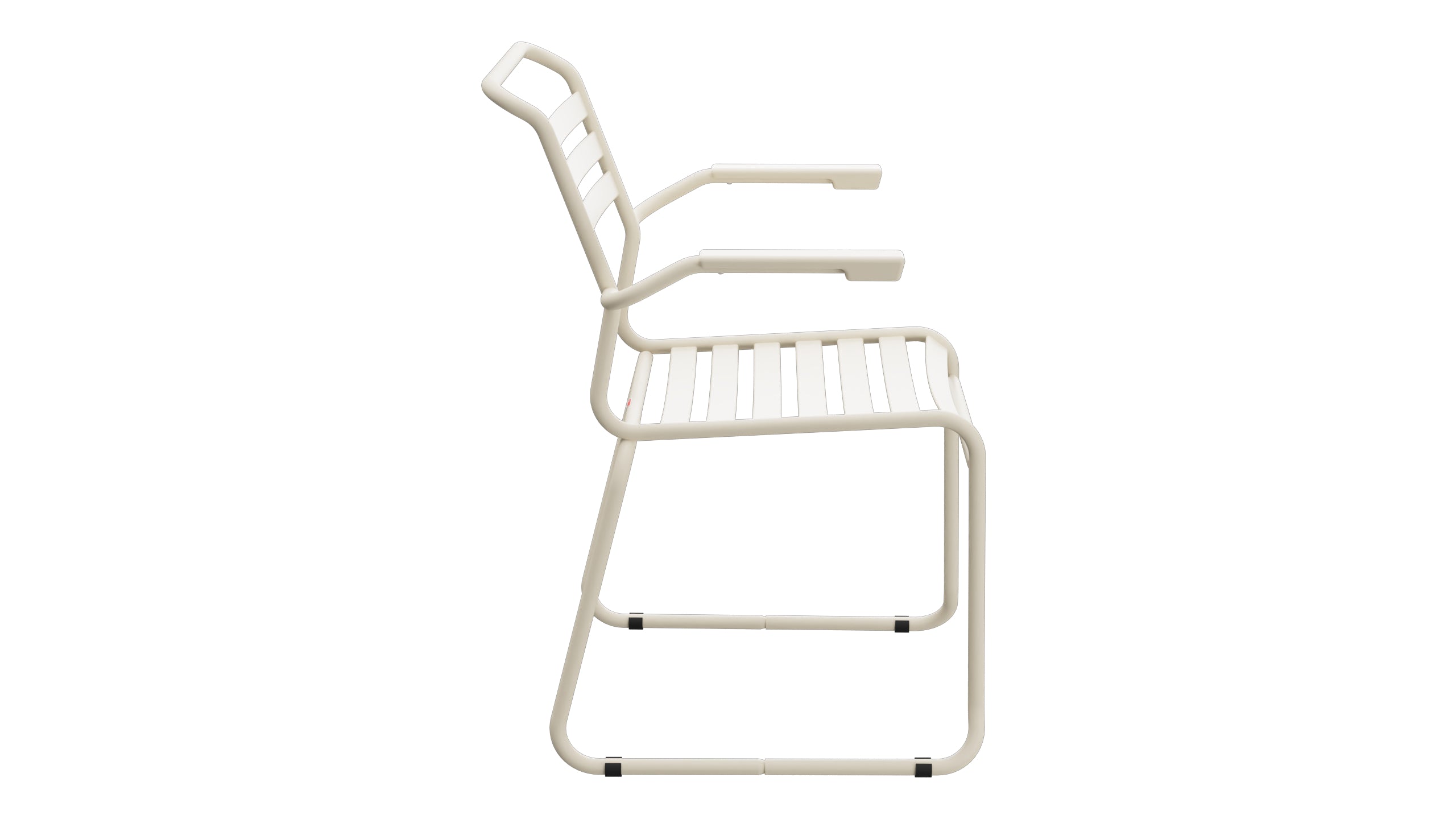 Säntis Lättli-Gartenstuhl mit Armlehne Kufen in Pastellsand präsentiert im Onlineshop von KAQTU Design AG. Gartenstuhl mit Armlehnen ist von Schaffner