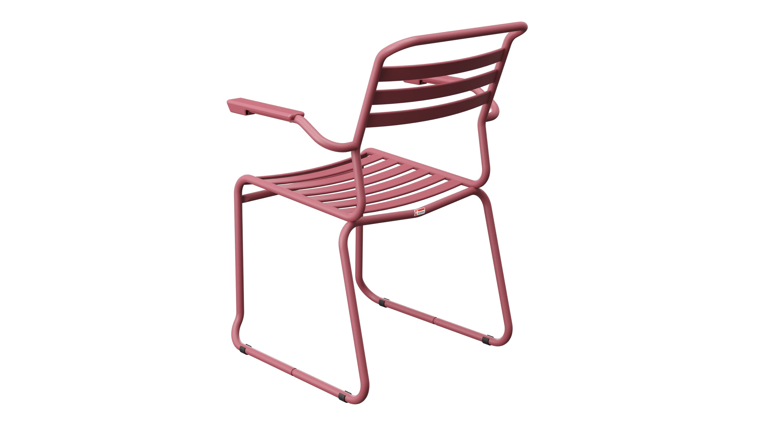 Säntis Lättli-Gartenstuhl mit Armlehne Kufen in Bordeaux präsentiert im Onlineshop von KAQTU Design AG. Gartenstuhl mit Armlehnen ist von Schaffner