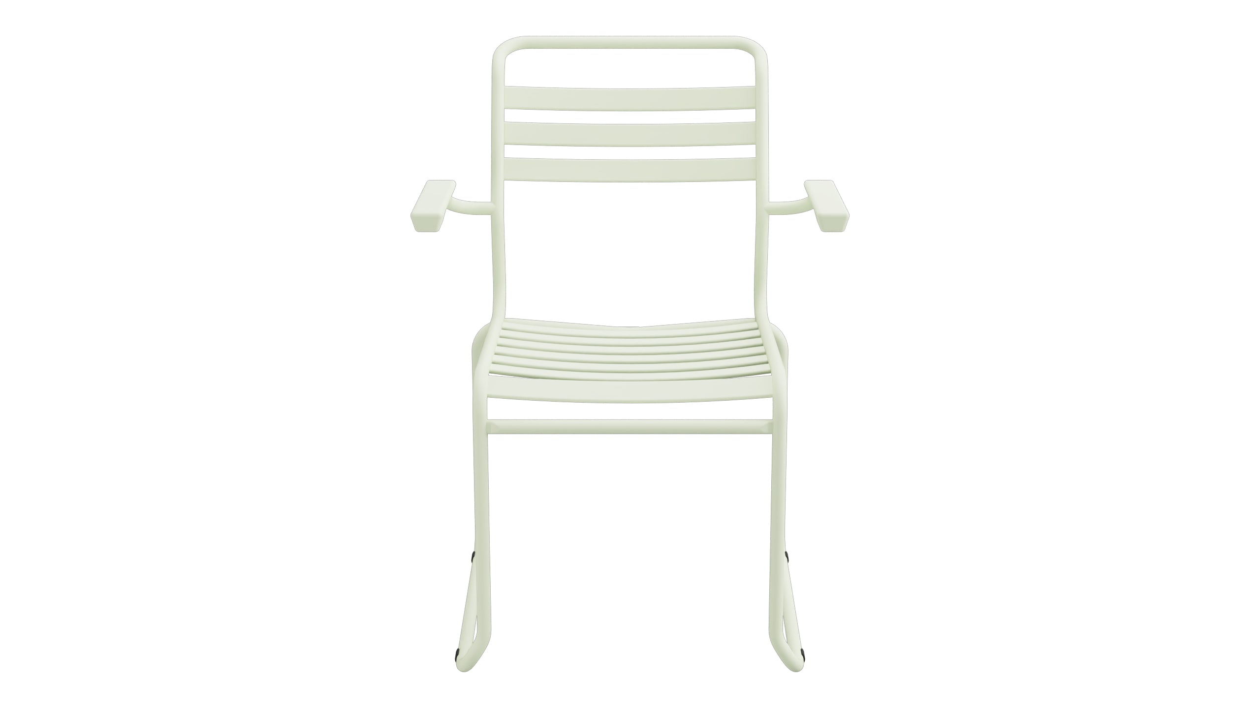 Säntis Lättli-Gartenstuhl mit Armlehne Kufen in Pastellgrün präsentiert im Onlineshop von KAQTU Design AG. Gartenstuhl mit Armlehnen ist von Schaffner