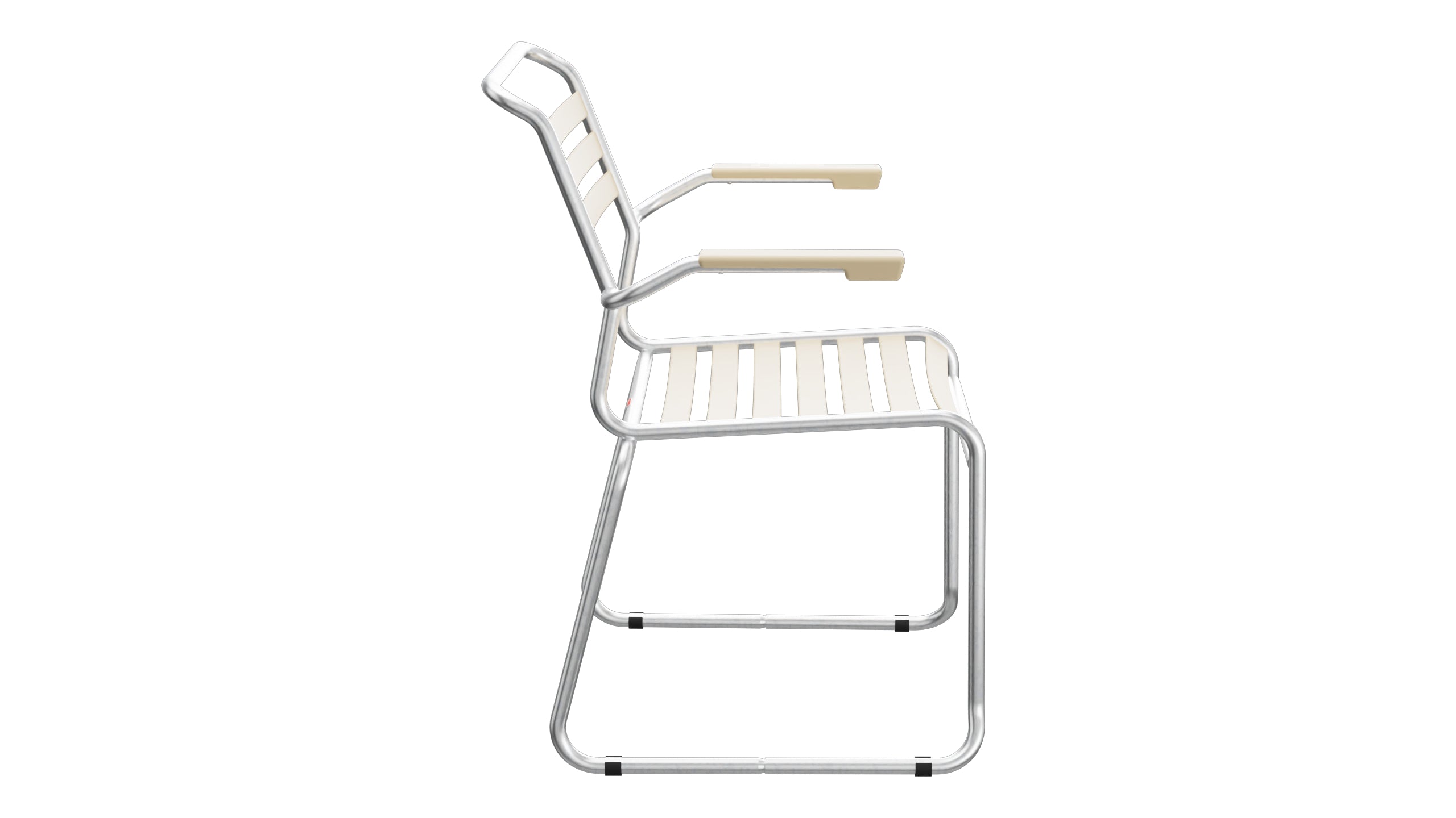 Säntis Lättli-Gartenstuhl mit Armlehne Kufen in Pastellbraun präsentiert im Onlineshop von KAQTU Design AG. Gartenstuhl mit Armlehnen ist von Schaffner