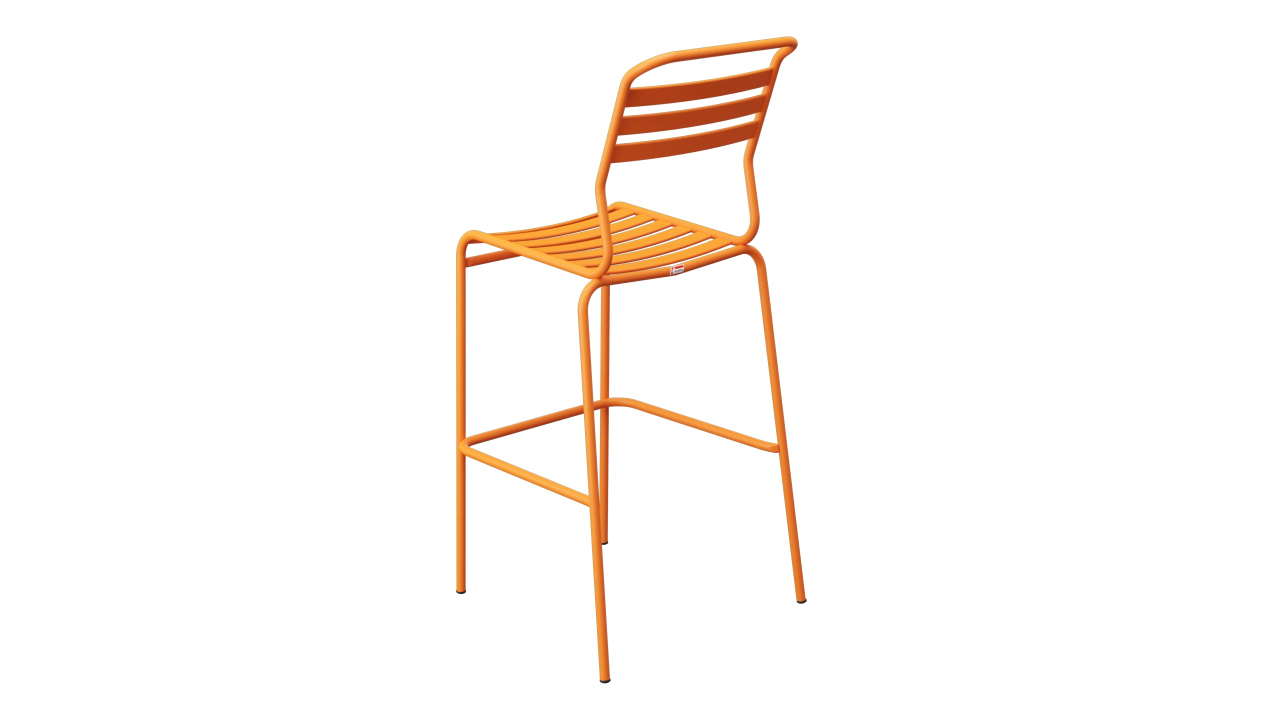 Säntis Lättli-Barstuhl Outdoor ohne Armlehne in Orange präsentiert im Onlineshop von KAQTU Design AG. Outdoor-Barstuhl ist von Schaffner