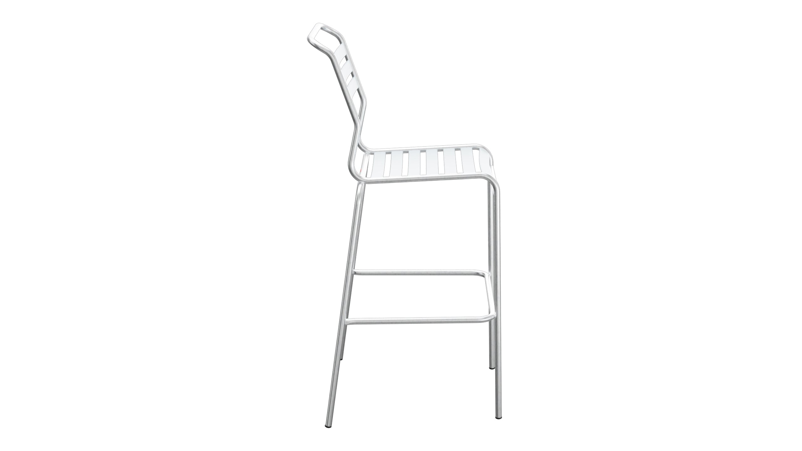 Säntis Lättli-Barstuhl Outdoor ohne Armlehne in Pastellblau präsentiert im Onlineshop von KAQTU Design AG. Outdoor-Barstuhl ist von Schaffner