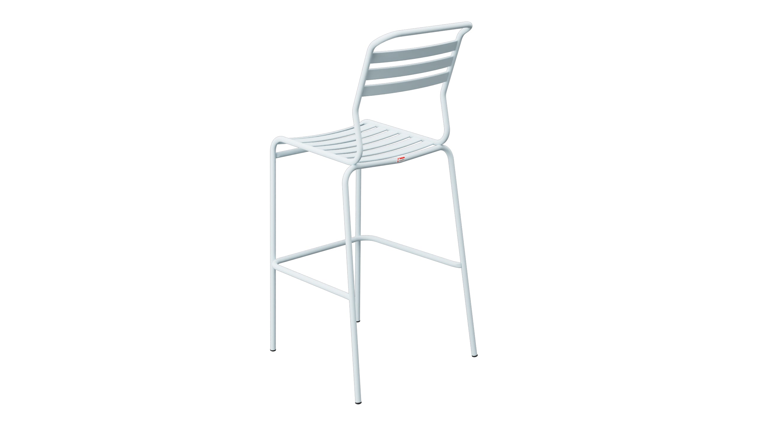 Säntis Lättli-Barstuhl Outdoor ohne Armlehne in Pastellblau präsentiert im Onlineshop von KAQTU Design AG. Outdoor-Barstuhl ist von Schaffner