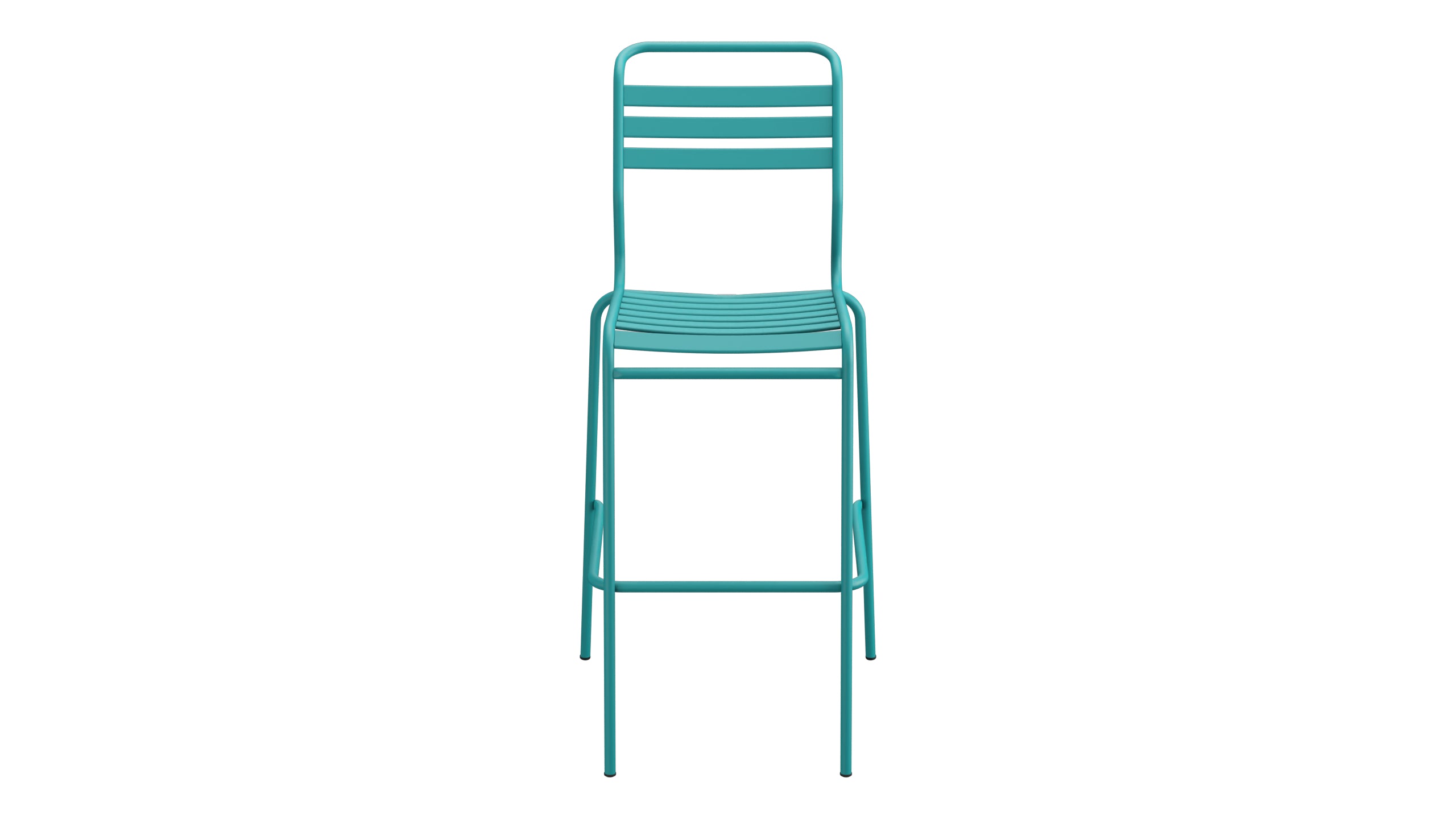 Säntis Lättli-Barstuhl Outdoor ohne Armlehne in Kaliblau präsentiert im Onlineshop von KAQTU Design AG. Outdoor-Barstuhl ist von Schaffner