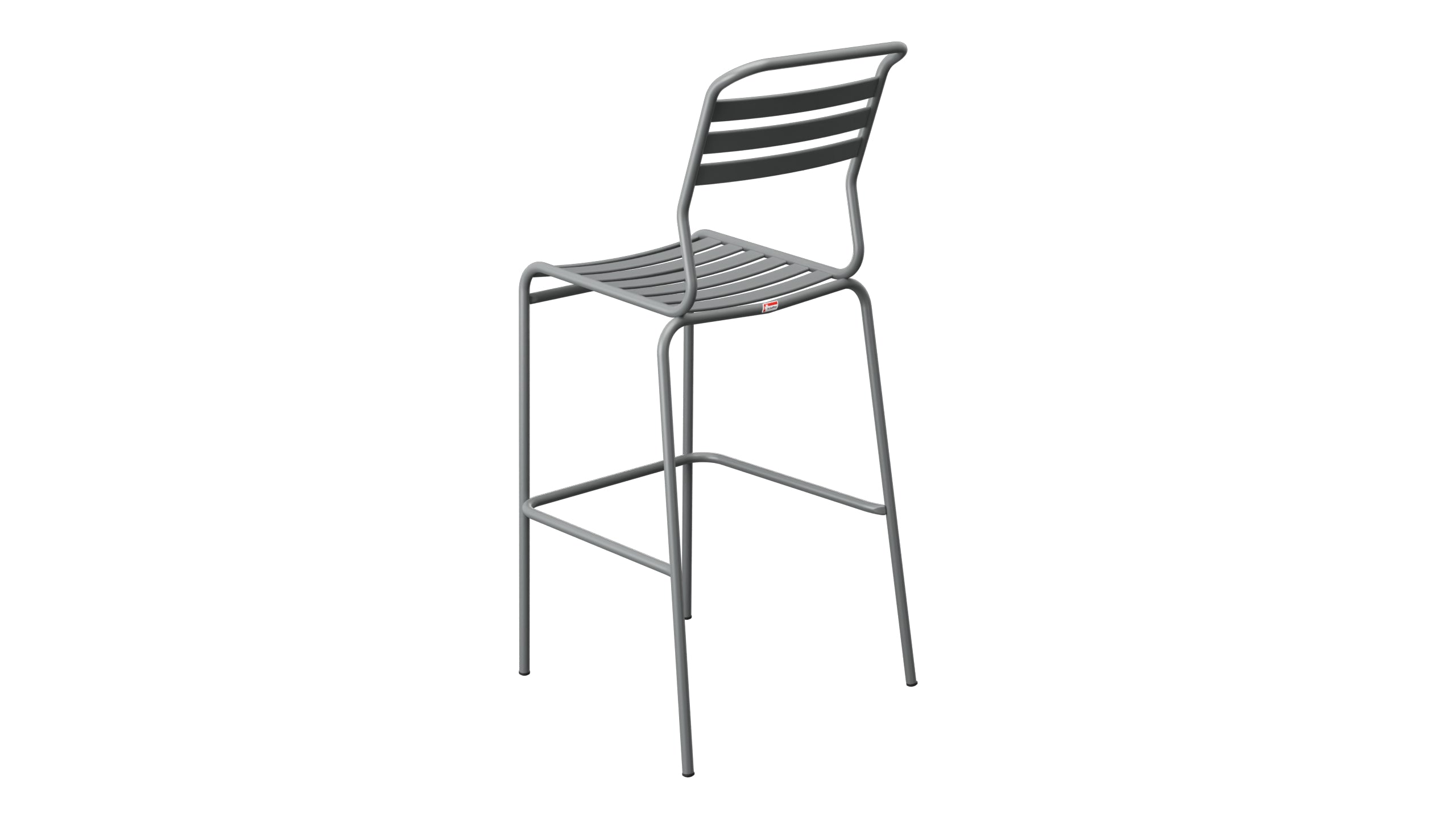 Säntis Lättli-Barstuhl Outdoor ohne Armlehne in Graphit präsentiert im Onlineshop von KAQTU Design AG. Outdoor-Barstuhl ist von Schaffner
