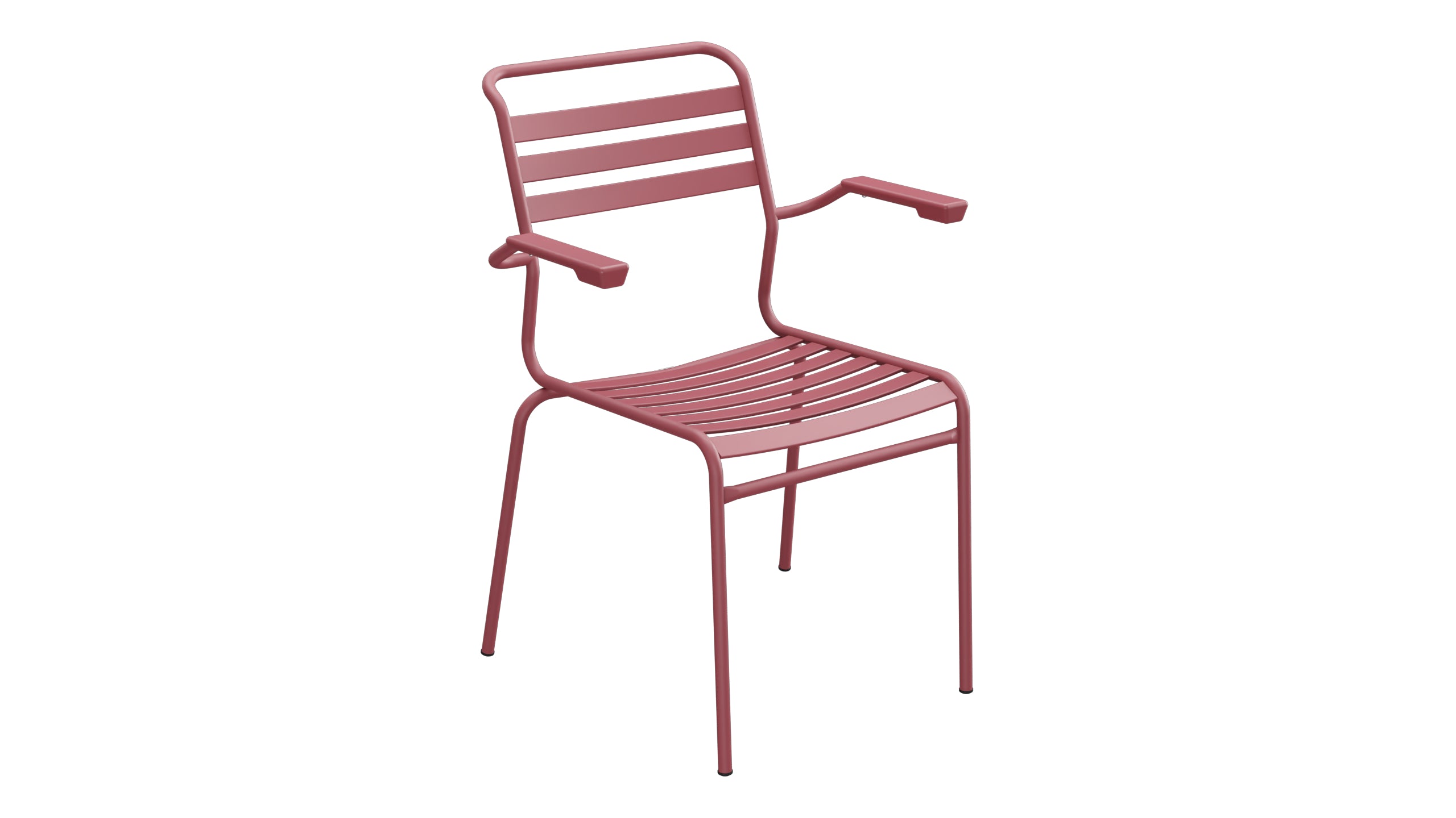 Säntis Lättli-Gartenstuhl mit Armlehne in Bordeaux präsentiert im Onlineshop von KAQTU Design AG. Gartenstuhl mit Armlehnen ist von Schaffner