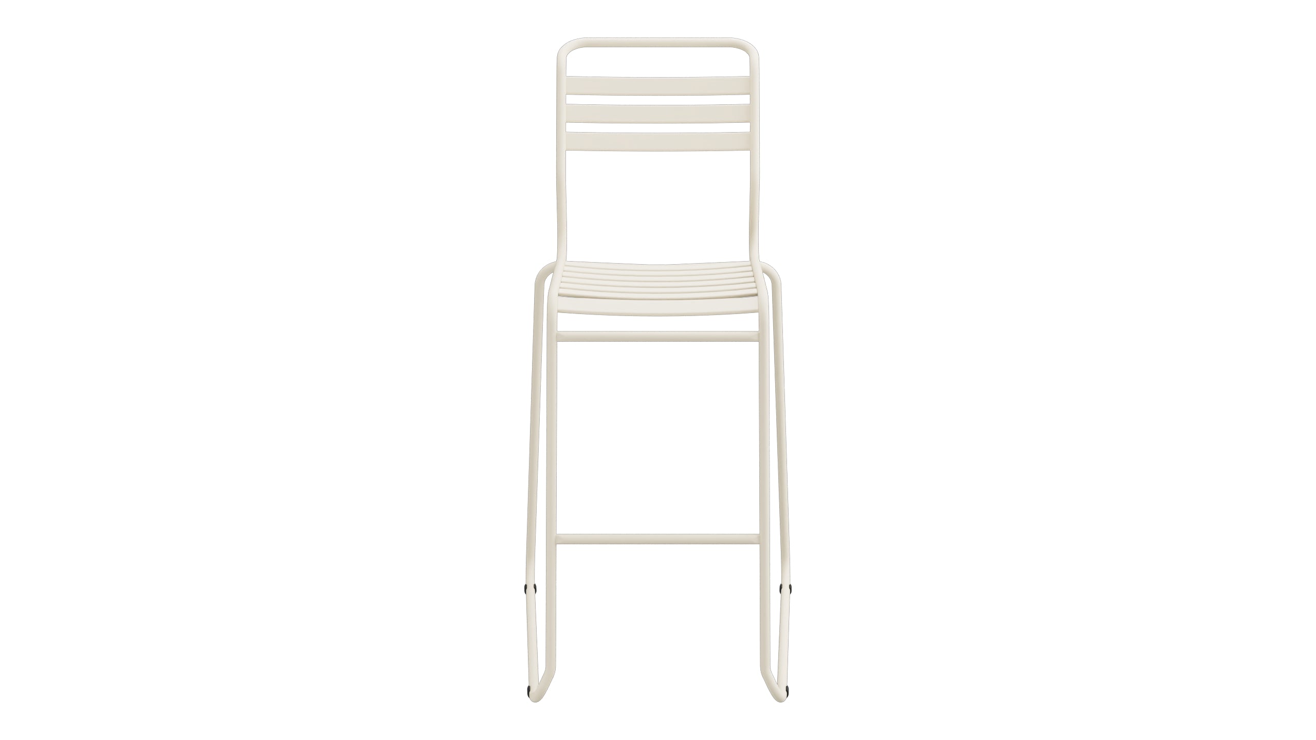 Säntis Lättli-Barstuhl ohne Armlehne Kufen in Pastellsand präsentiert im Onlineshop von KAQTU Design AG. Outdoor-Barstuhl ist von Schaffner