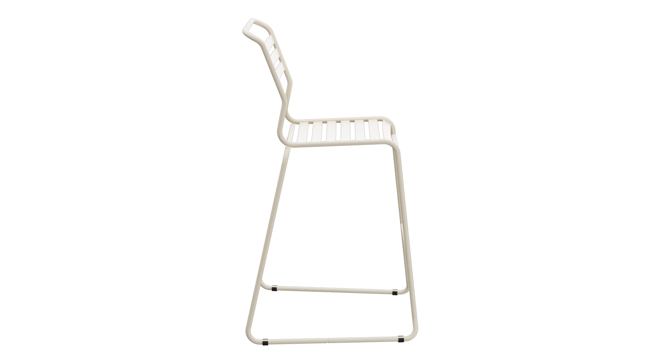 Säntis Lättli-Barstuhl ohne Armlehne Kufen in Pastellsand präsentiert im Onlineshop von KAQTU Design AG. Outdoor-Barstuhl ist von Schaffner