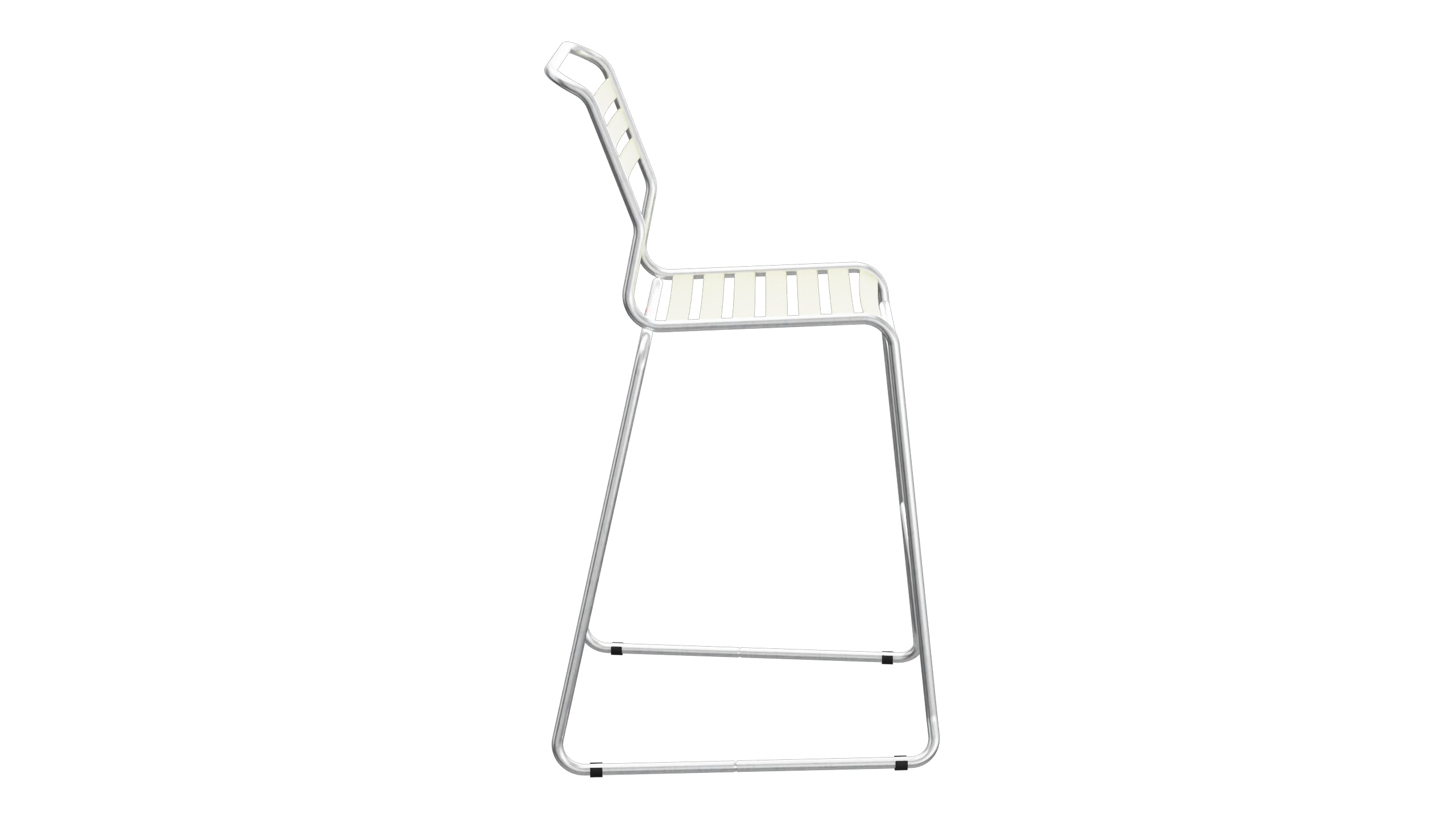 Säntis Lättli-Barstuhl ohne Armlehne Kufen in Buchsbaumgelb präsentiert im Onlineshop von KAQTU Design AG. Outdoor-Barstuhl ist von Schaffner