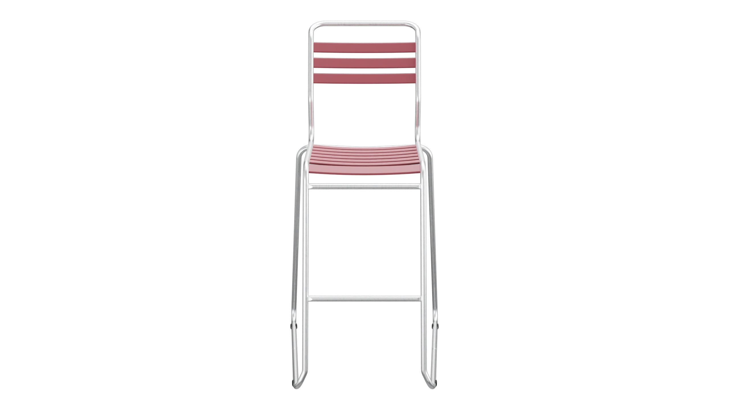 Säntis Lättli-Barstuhl ohne Armlehne Kufen in Bordeaux präsentiert im Onlineshop von KAQTU Design AG. Outdoor-Barstuhl ist von Schaffner