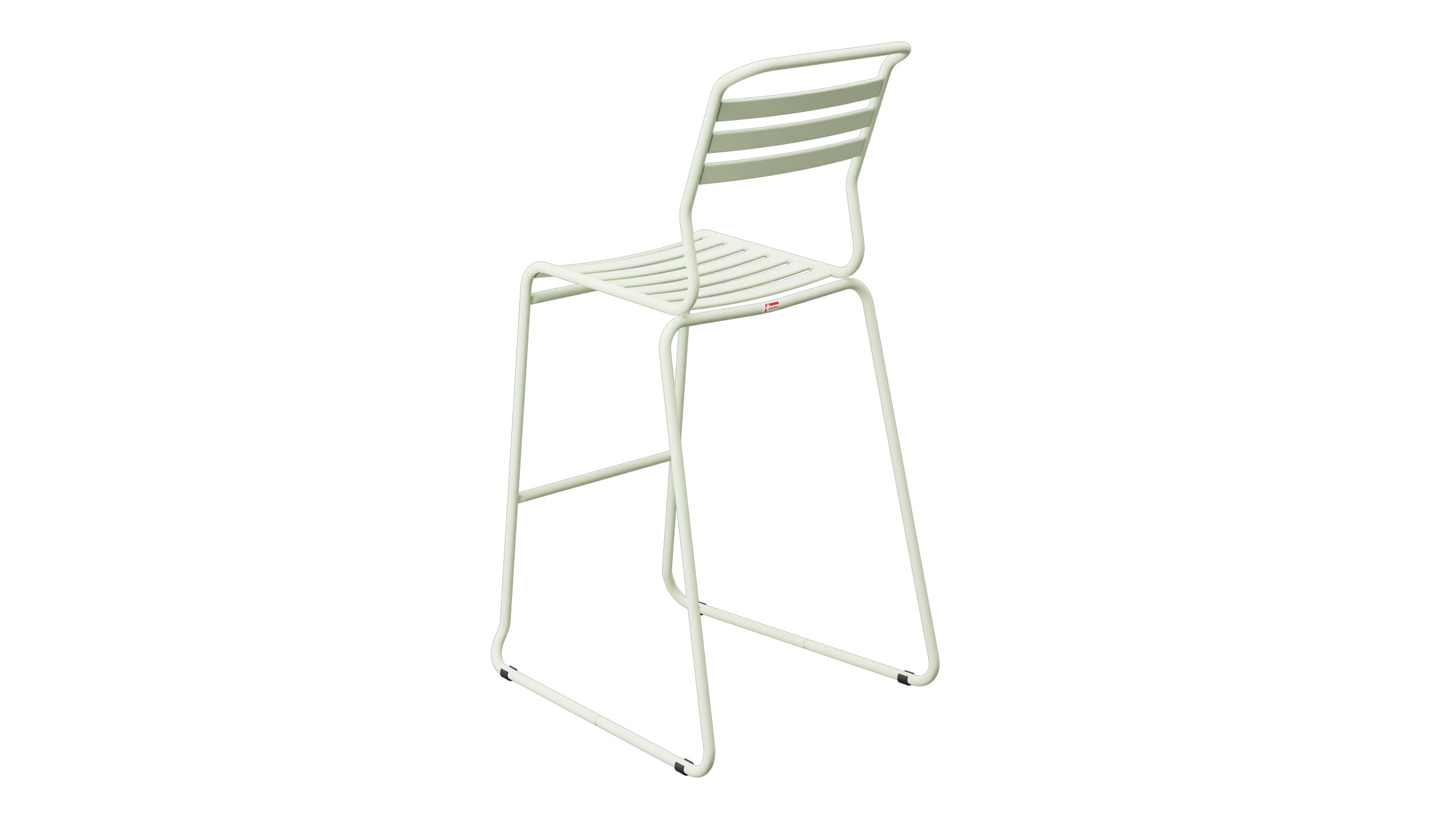 Säntis Lättli-Barstuhl ohne Armlehne Kufen in Pastellgrün präsentiert im Onlineshop von KAQTU Design AG. Outdoor-Barstuhl ist von Schaffner