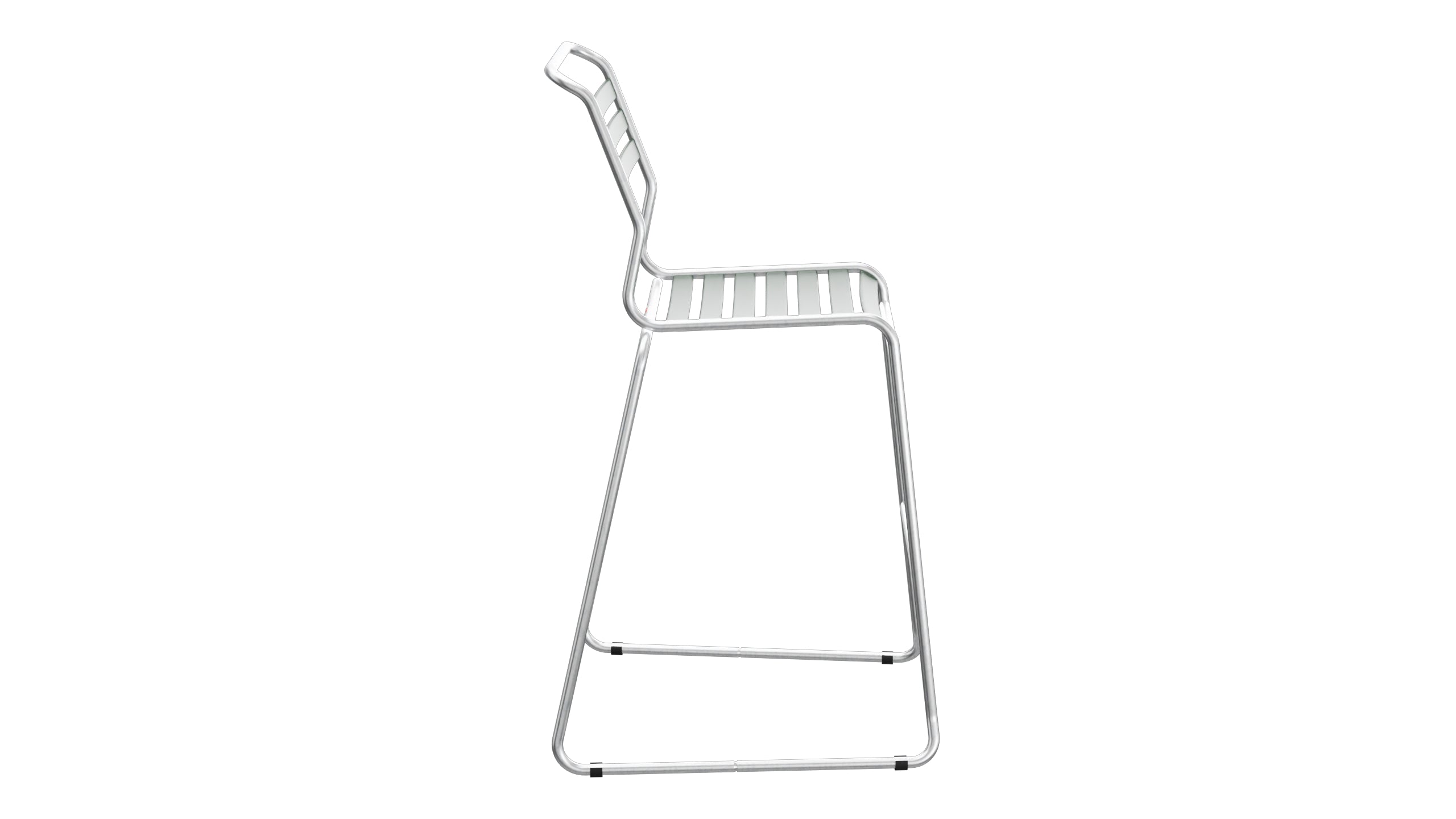 Säntis Lättli-Barstuhl ohne Armlehne Kufen in Tannengrün präsentiert im Onlineshop von KAQTU Design AG. Outdoor-Barstuhl ist von Schaffner