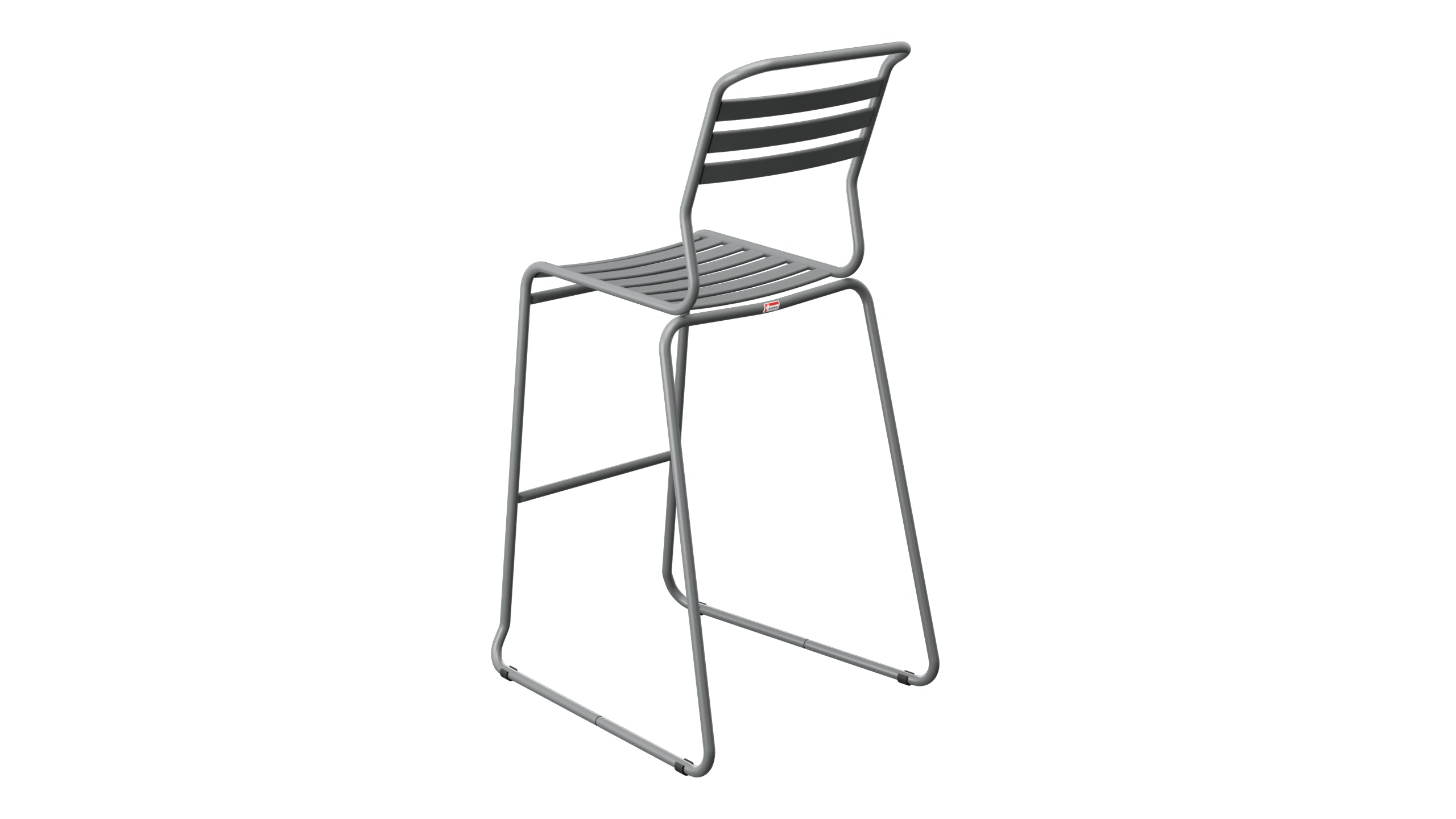Säntis Lättli-Barstuhl ohne Armlehne Kufen in Graphit präsentiert im Onlineshop von KAQTU Design AG. Outdoor-Barstuhl ist von Schaffner