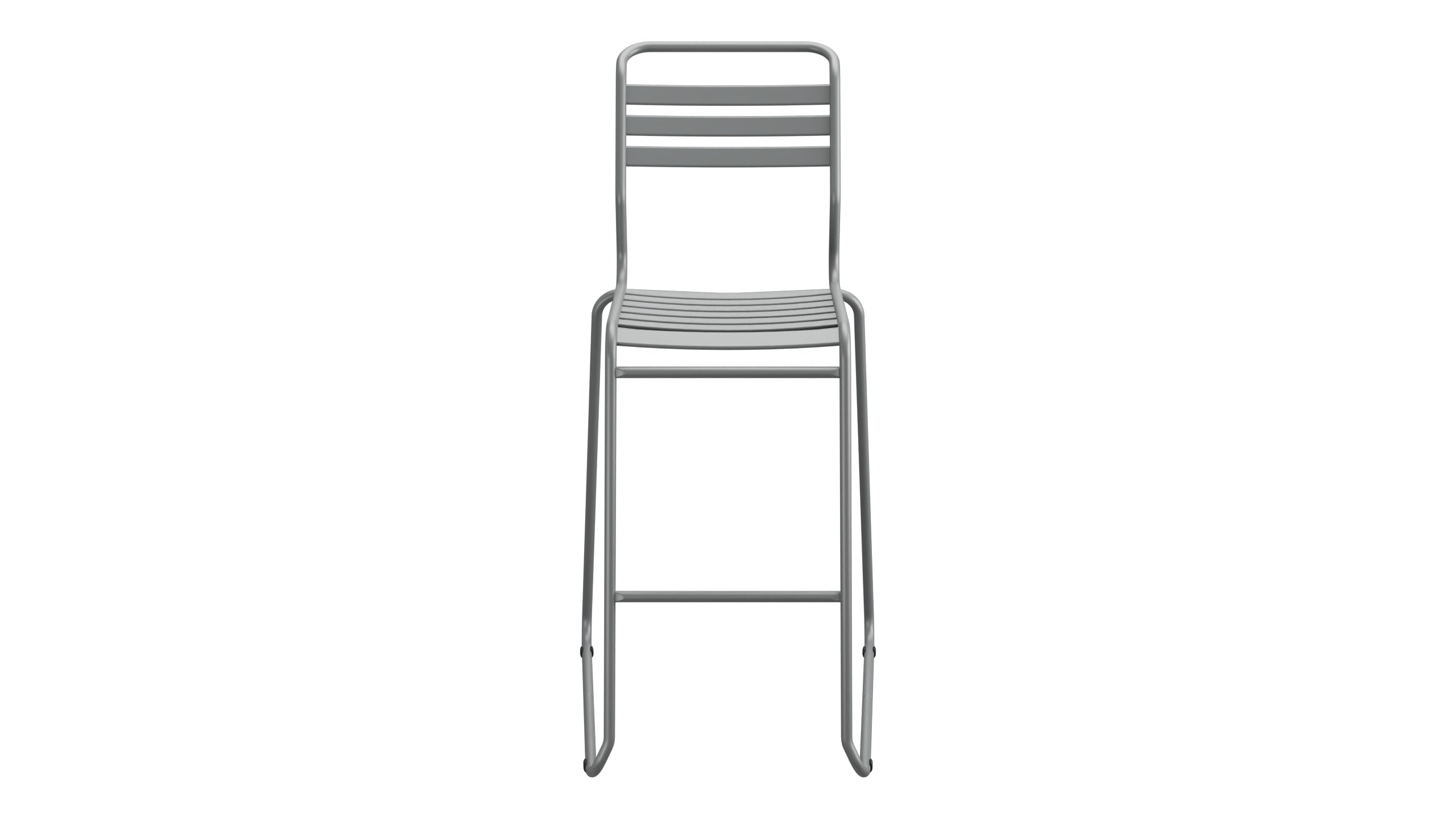 Säntis Lättli-Barstuhl ohne Armlehne Kufen in Graphit präsentiert im Onlineshop von KAQTU Design AG. Outdoor-Barstuhl ist von Schaffner
