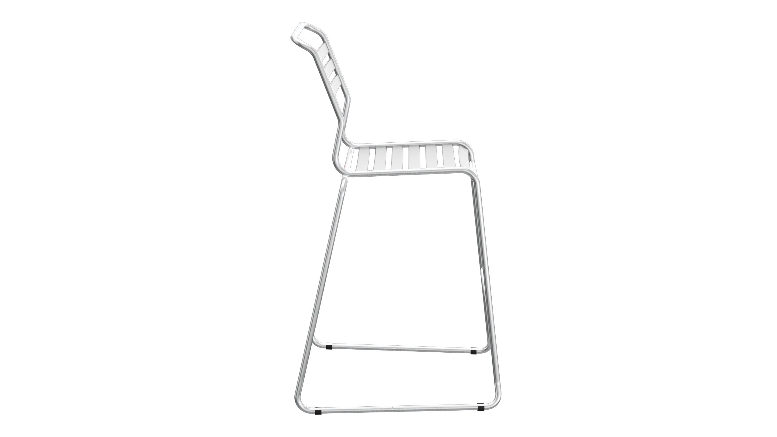 Säntis Lättli-Barstuhl ohne Armlehne Kufen in Anthrazit präsentiert im Onlineshop von KAQTU Design AG. Outdoor-Barstuhl ist von Schaffner