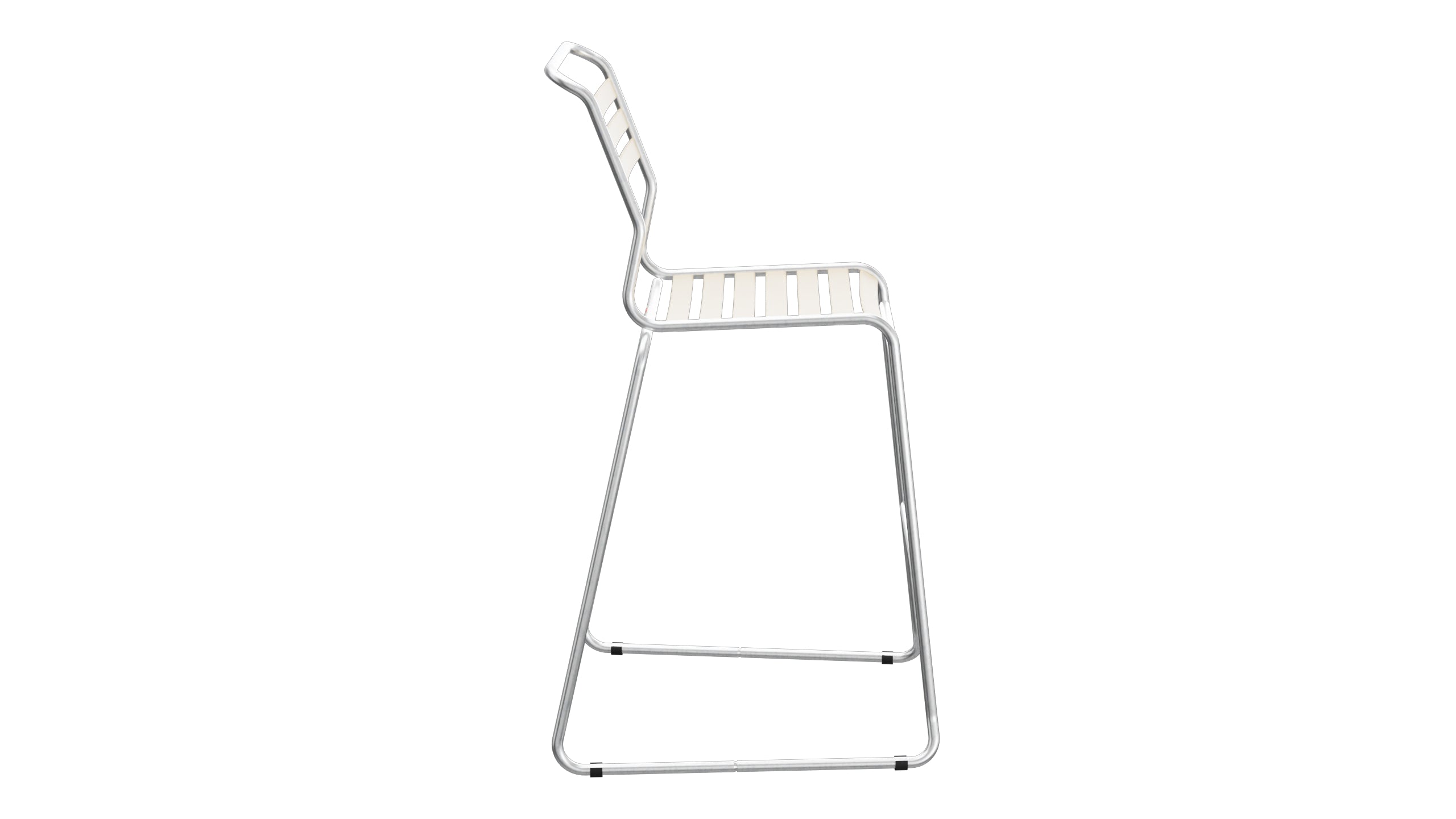 Säntis Lättli-Barstuhl ohne Armlehne Kufen in Pastellbraun präsentiert im Onlineshop von KAQTU Design AG. Outdoor-Barstuhl ist von Schaffner
