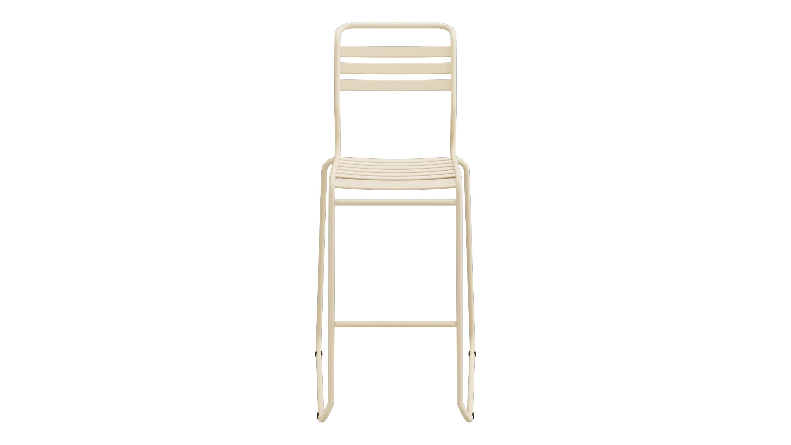 Säntis Lättli-Barstuhl ohne Armlehne Kufen in Pastellbraun präsentiert im Onlineshop von KAQTU Design AG. Outdoor-Barstuhl ist von Schaffner