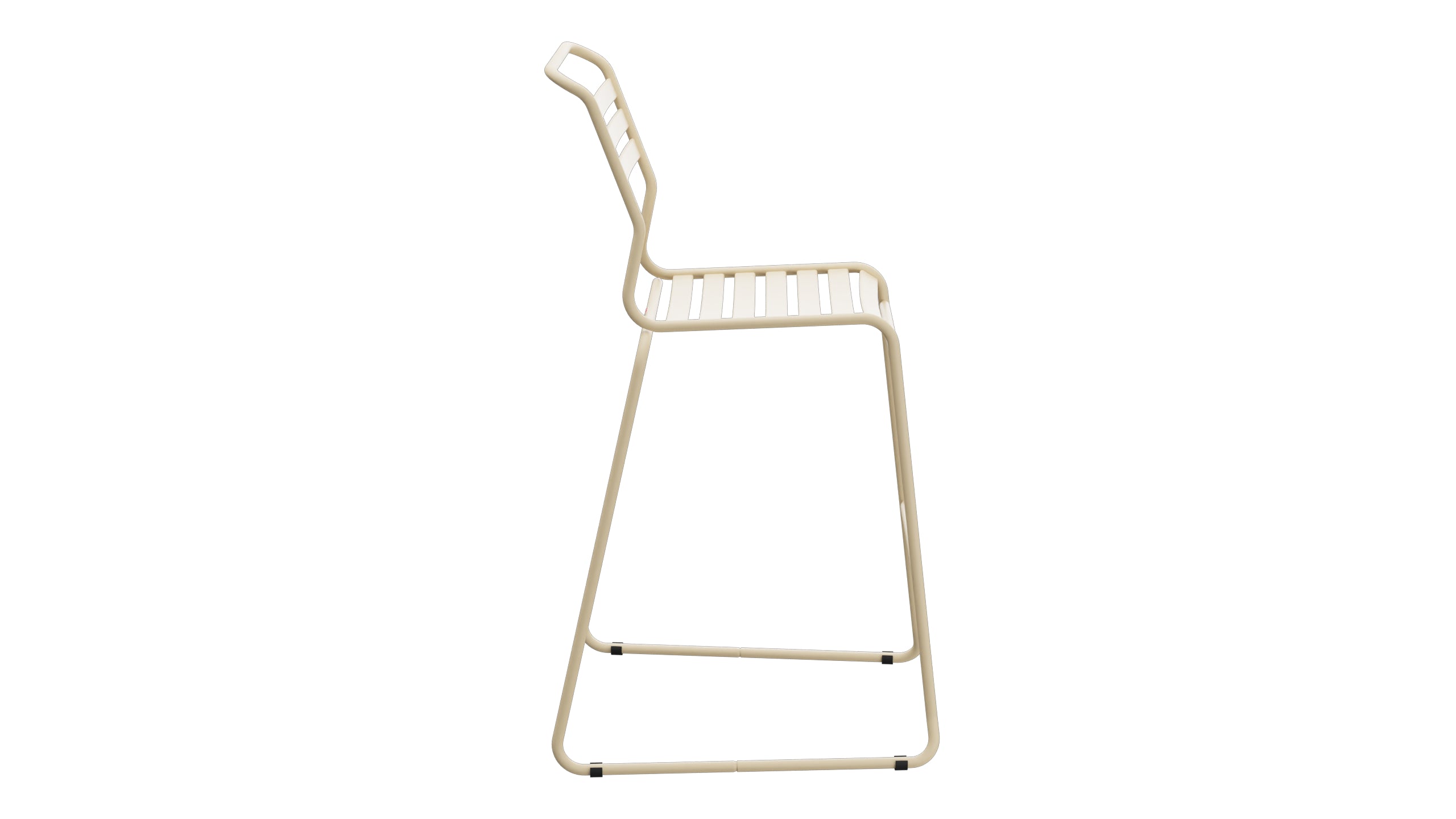 Säntis Lättli-Barstuhl ohne Armlehne Kufen in Pastellbraun präsentiert im Onlineshop von KAQTU Design AG. Outdoor-Barstuhl ist von Schaffner