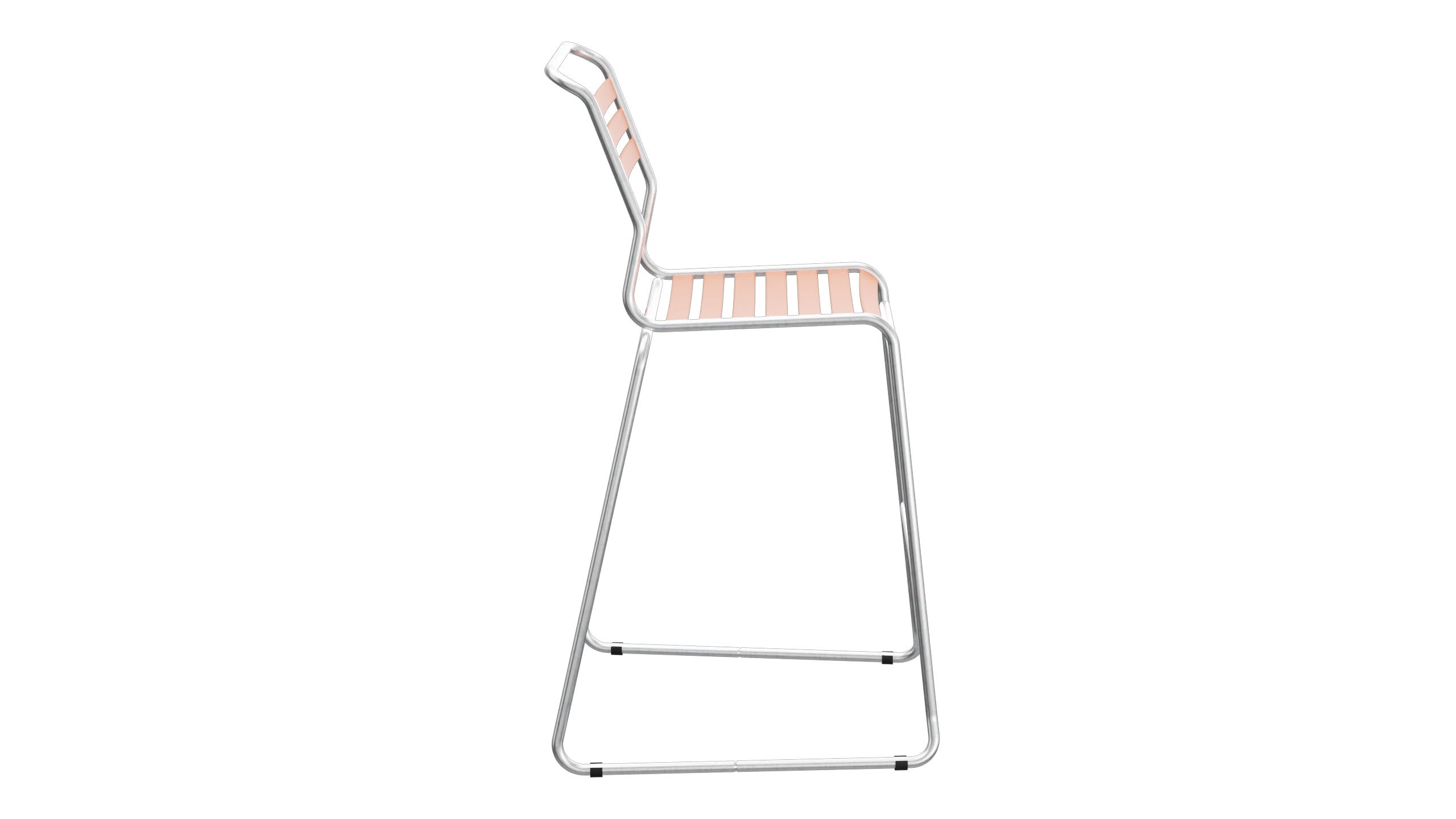 Säntis Lättli-Barstuhl ohne Armlehne Kufen in Pastellterracotta präsentiert im Onlineshop von KAQTU Design AG. Outdoor-Barstuhl ist von Schaffner