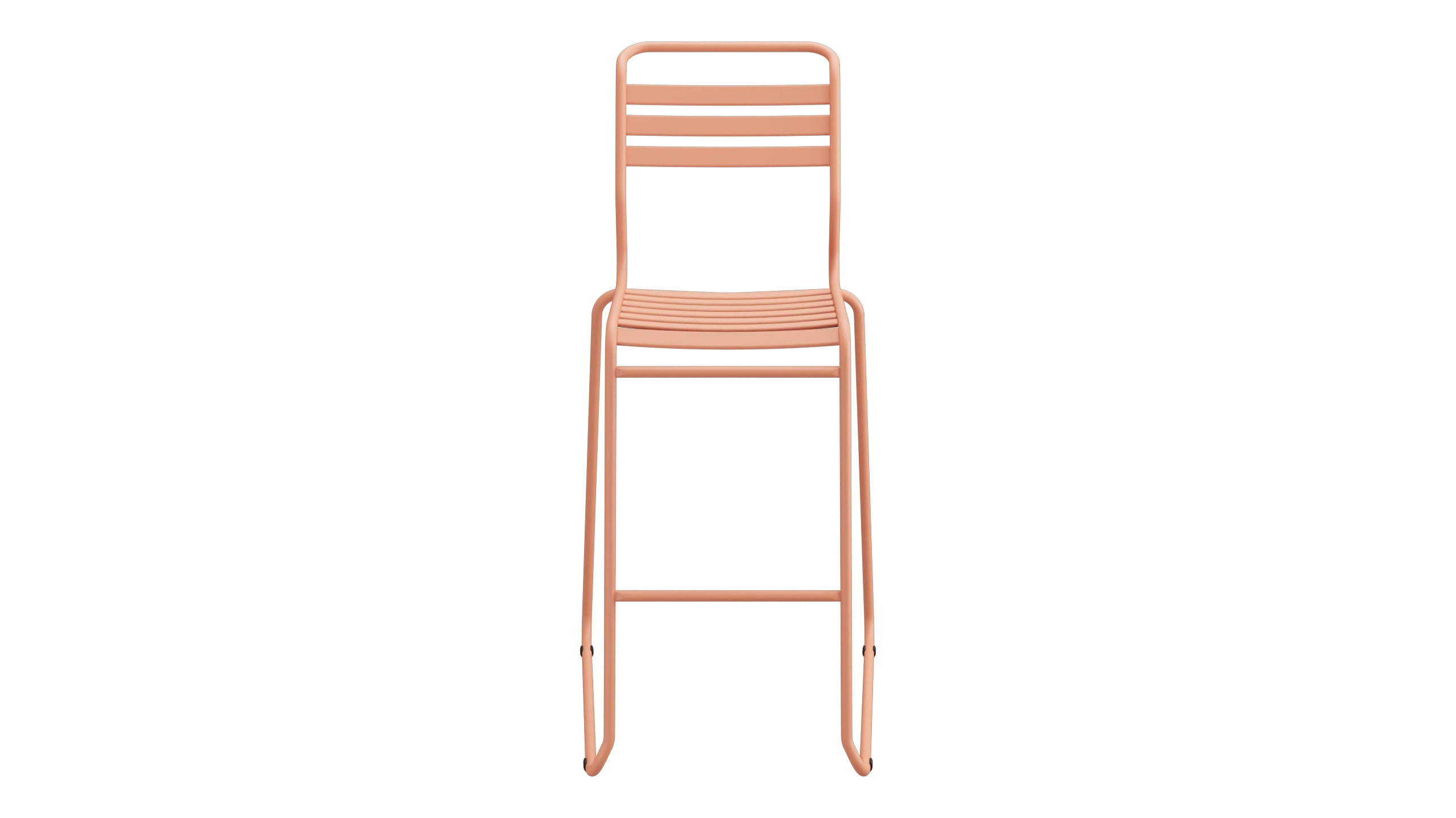 Säntis Lättli-Barstuhl ohne Armlehne Kufen in Pastellterracotta präsentiert im Onlineshop von KAQTU Design AG. Outdoor-Barstuhl ist von Schaffner