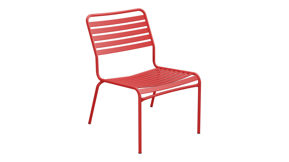 Rigi Lättli-Salonsessel  ohne Armlehne in Rot präsentiert im Onlineshop von KAQTU Design AG. Outdoor-Sessel ist von Schaffner