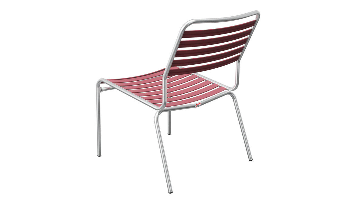 Rigi Lättli-Salonsessel  ohne Armlehne in Bordeaux präsentiert im Onlineshop von KAQTU Design AG. Outdoor-Sessel ist von Schaffner