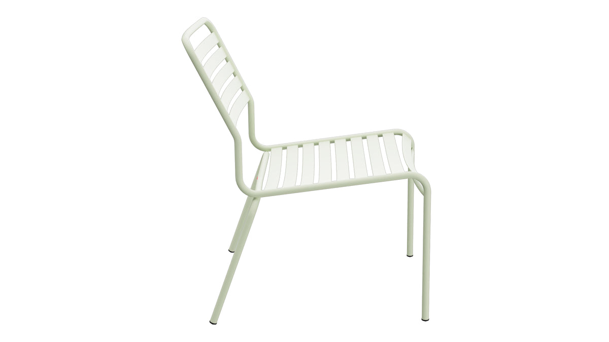 Rigi Lättli-Salonsessel  ohne Armlehne in Pastellgrün präsentiert im Onlineshop von KAQTU Design AG. Outdoor-Sessel ist von Schaffner