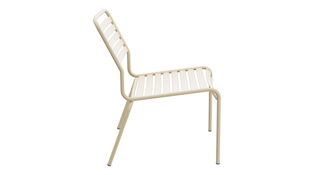 Rigi Lättli-Salonsessel  ohne Armlehne in Pastellbraun präsentiert im Onlineshop von KAQTU Design AG. Outdoor-Sessel ist von Schaffner