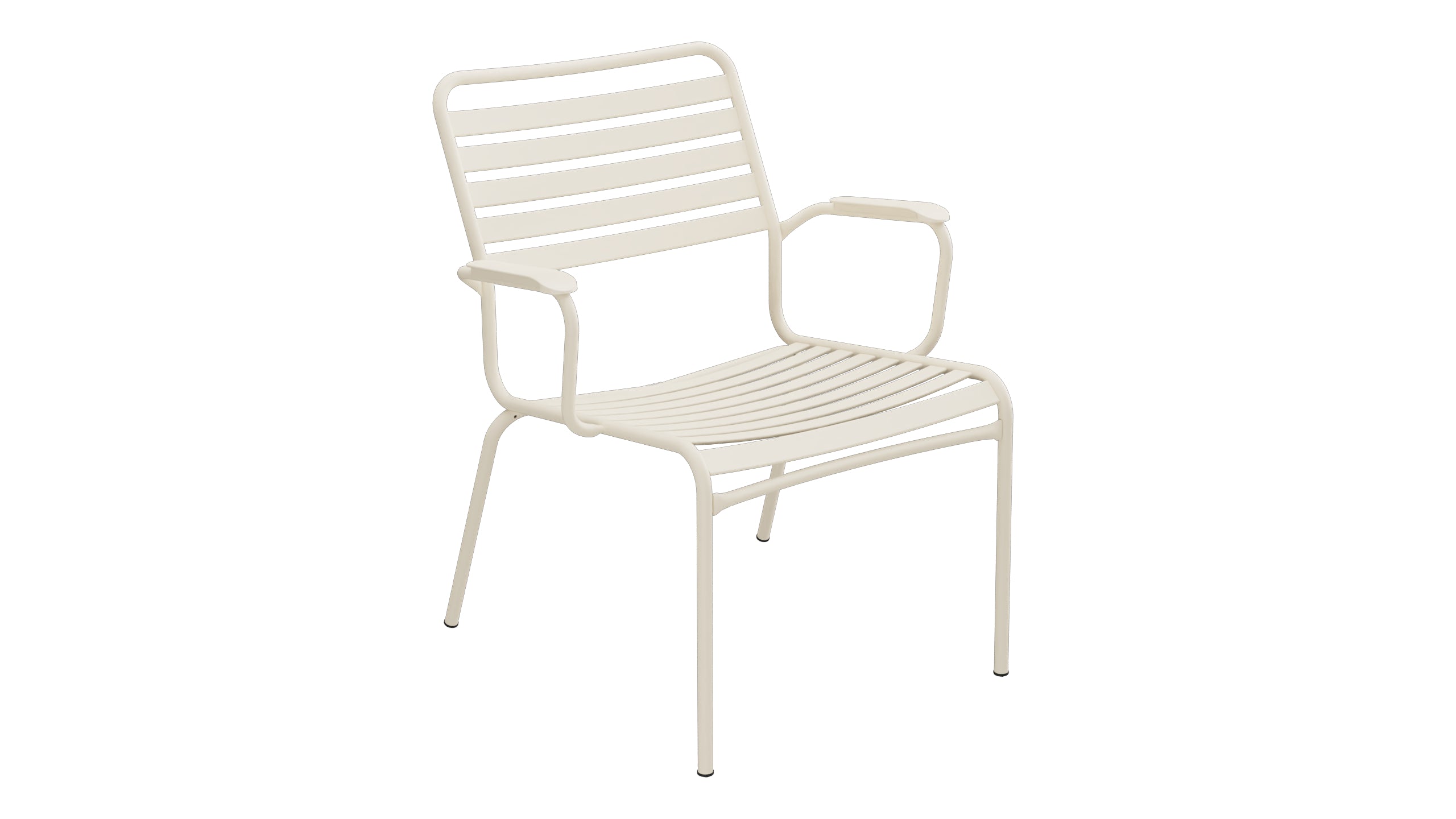 Rigi Lättli-Salonsessel mit Armlehne in Pastellsand präsentiert im Onlineshop von KAQTU Design AG. Gartenstuhl mit Armlehnen ist von Schaffner