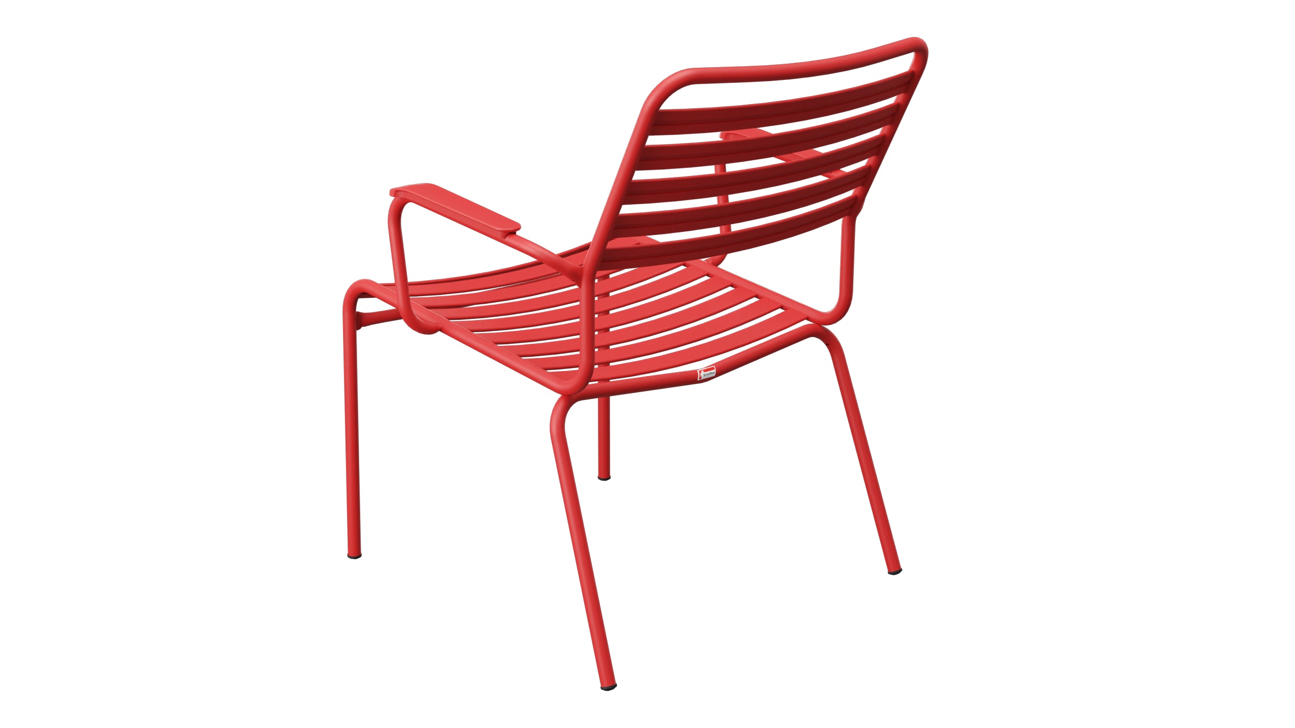 Rigi Lättli-Salonsessel mit Armlehne in Rot präsentiert im Onlineshop von KAQTU Design AG. Gartenstuhl mit Armlehnen ist von Schaffner