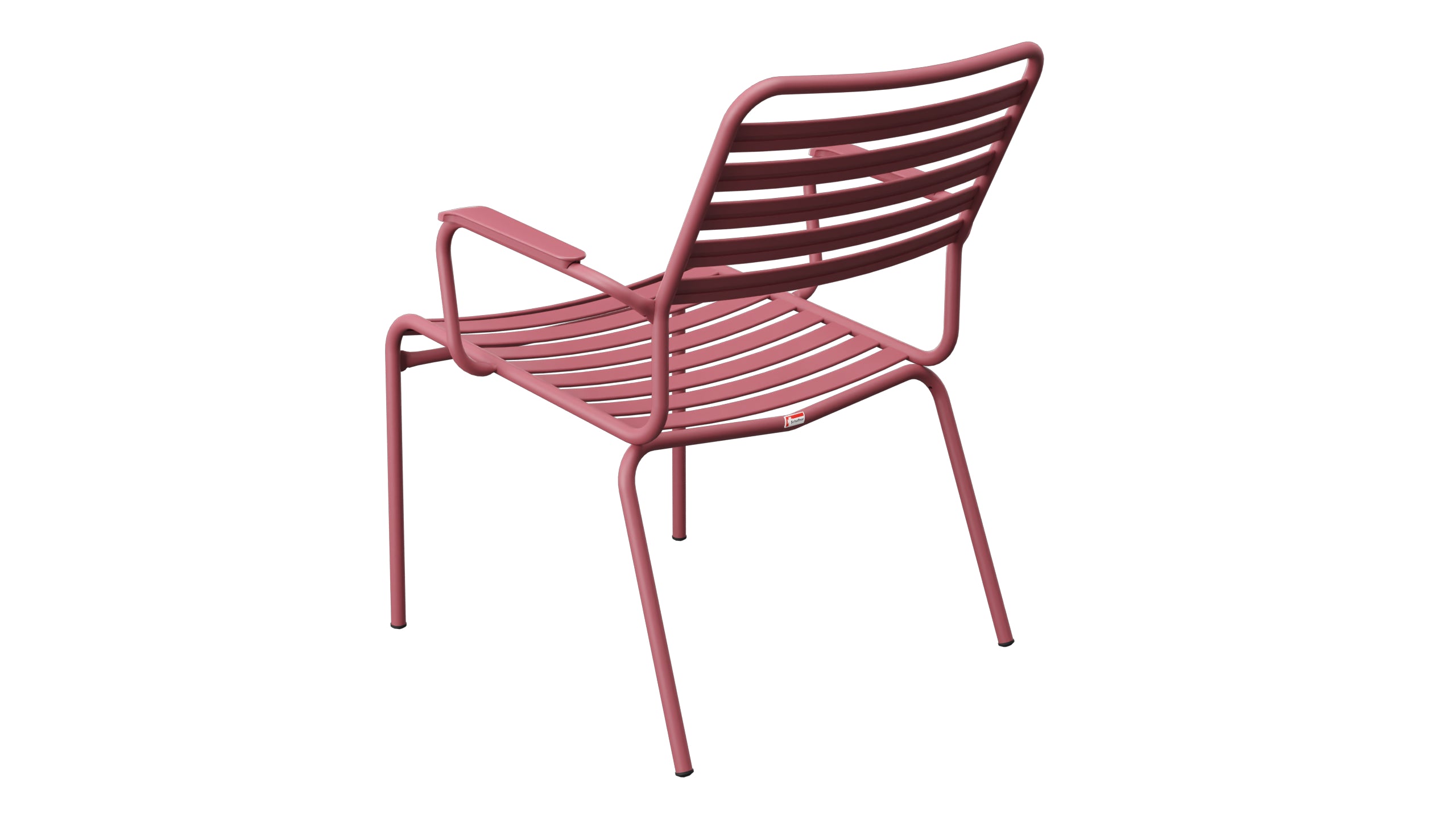 Rigi Lättli-Salonsessel mit Armlehne in Bordeaux präsentiert im Onlineshop von KAQTU Design AG. Gartenstuhl mit Armlehnen ist von Schaffner