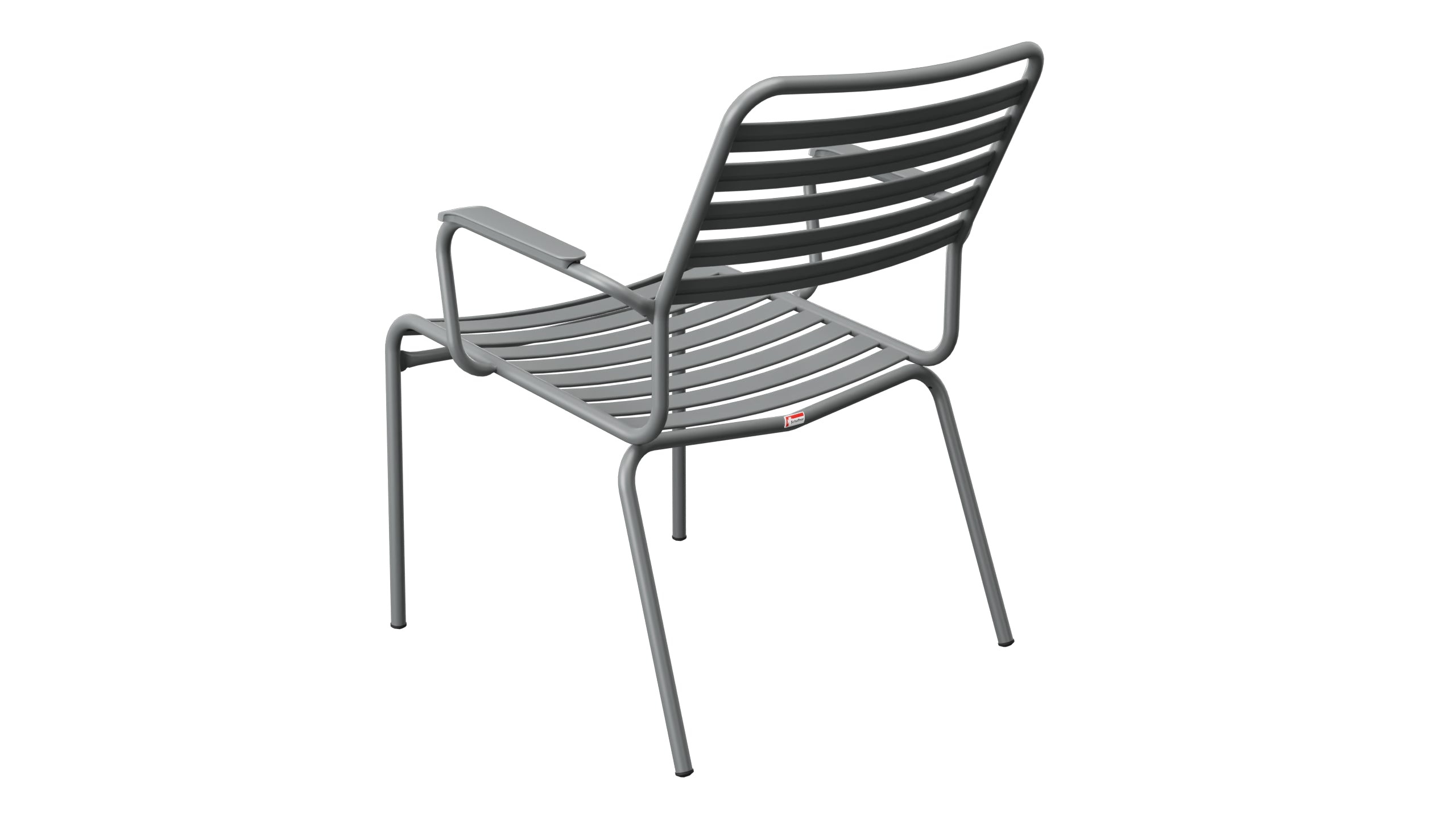 Rigi Lättli-Salonsessel mit Armlehne in Graphit präsentiert im Onlineshop von KAQTU Design AG. Gartenstuhl mit Armlehnen ist von Schaffner