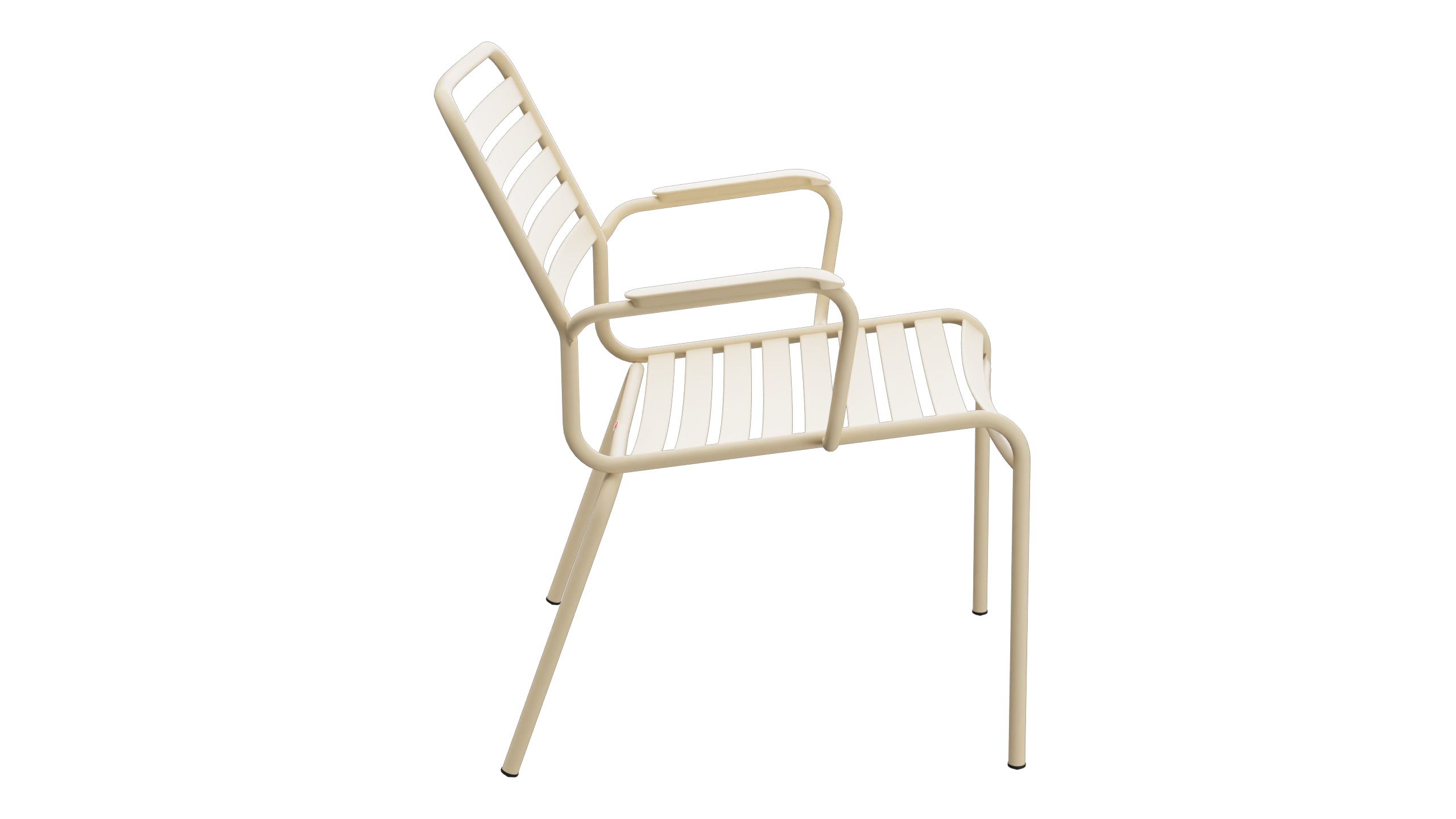 Rigi Lättli-Salonsessel mit Armlehne in Pastellbraun präsentiert im Onlineshop von KAQTU Design AG. Gartenstuhl mit Armlehnen ist von Schaffner