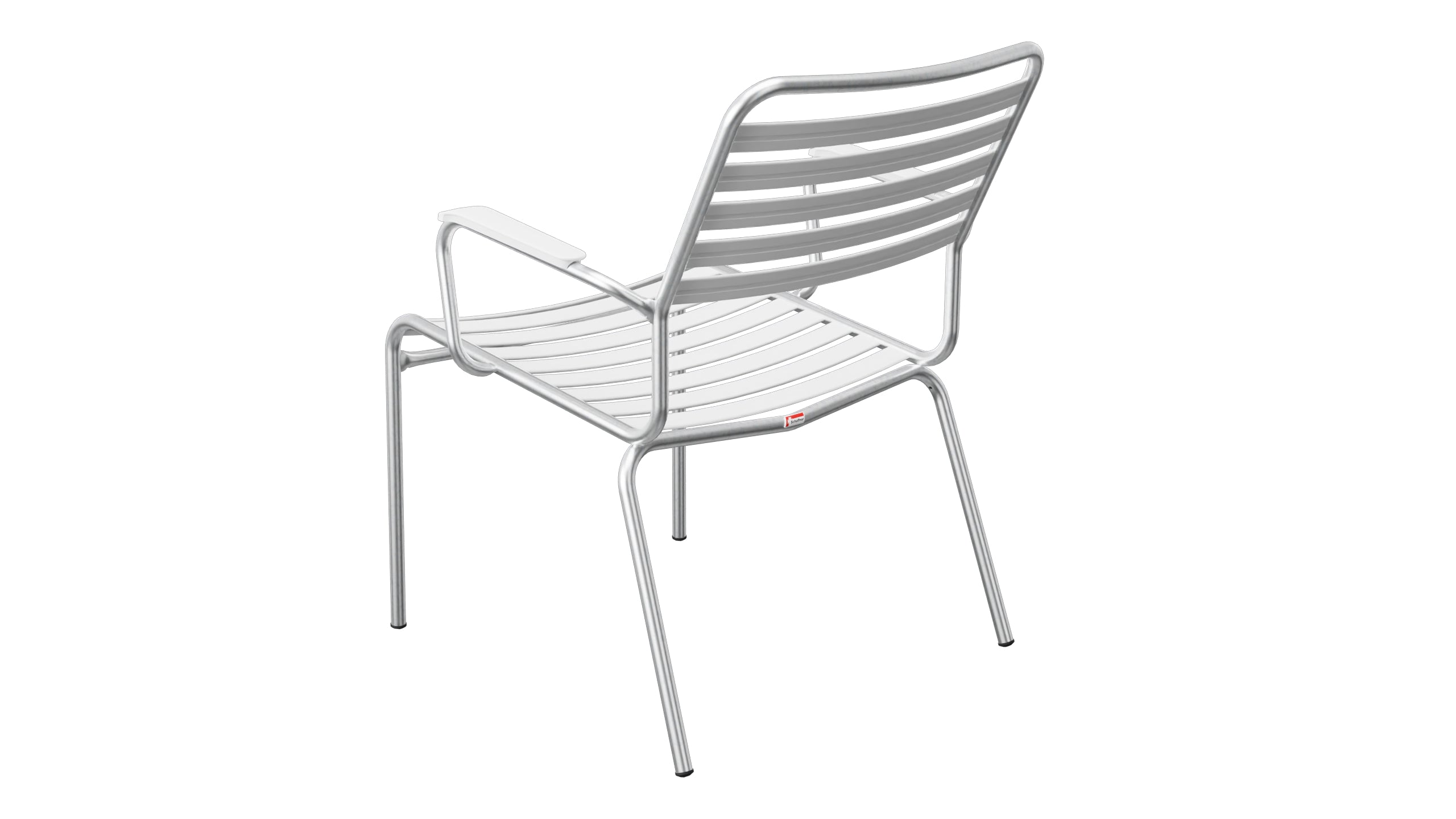 Rigi Lättli-Salonsessel mit Armlehne in Weiss präsentiert im Onlineshop von KAQTU Design AG. Gartenstuhl mit Armlehnen ist von Schaffner