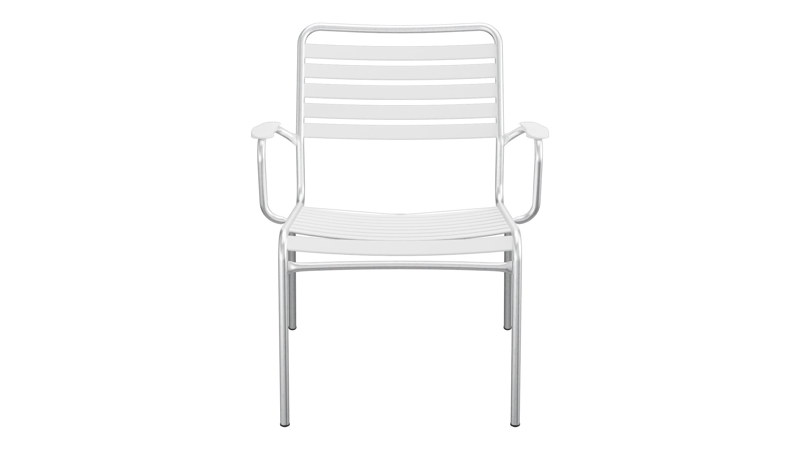 Rigi Lättli-Salonsessel mit Armlehne in Weiss präsentiert im Onlineshop von KAQTU Design AG. Gartenstuhl mit Armlehnen ist von Schaffner