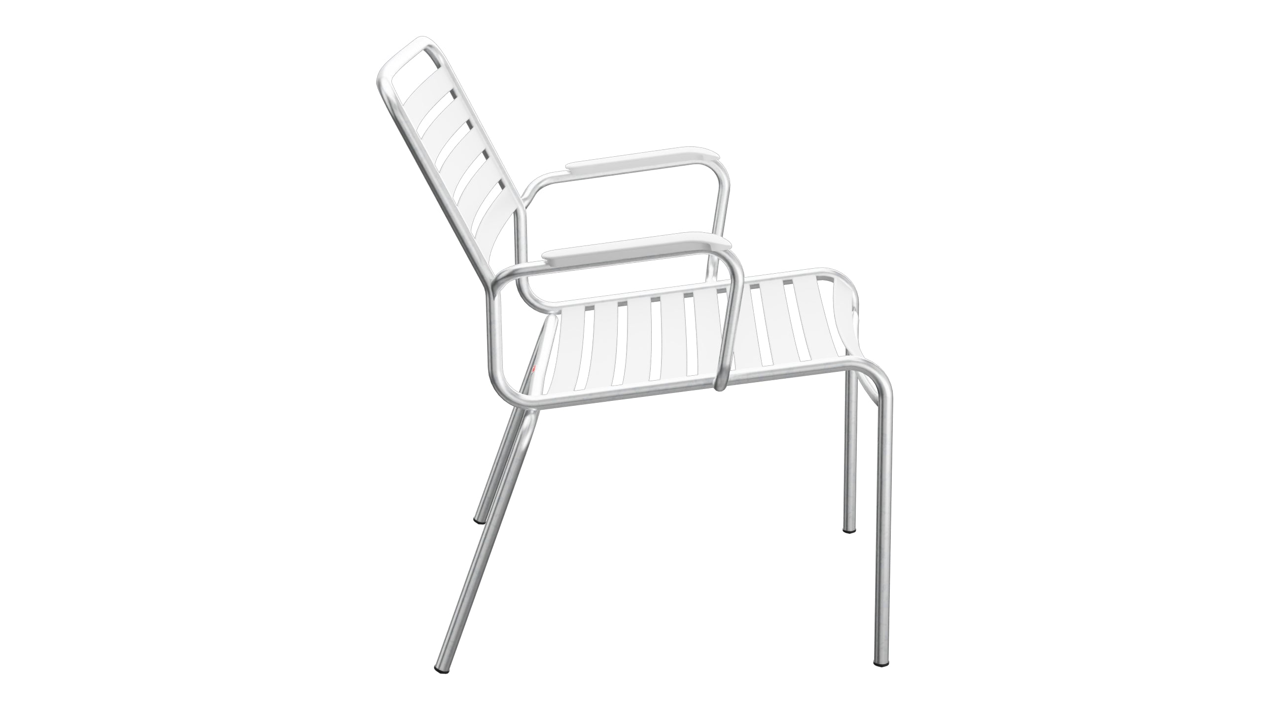 Rigi Lättli-Salonsessel mit Armlehne in Weiss präsentiert im Onlineshop von KAQTU Design AG. Gartenstuhl mit Armlehnen ist von Schaffner