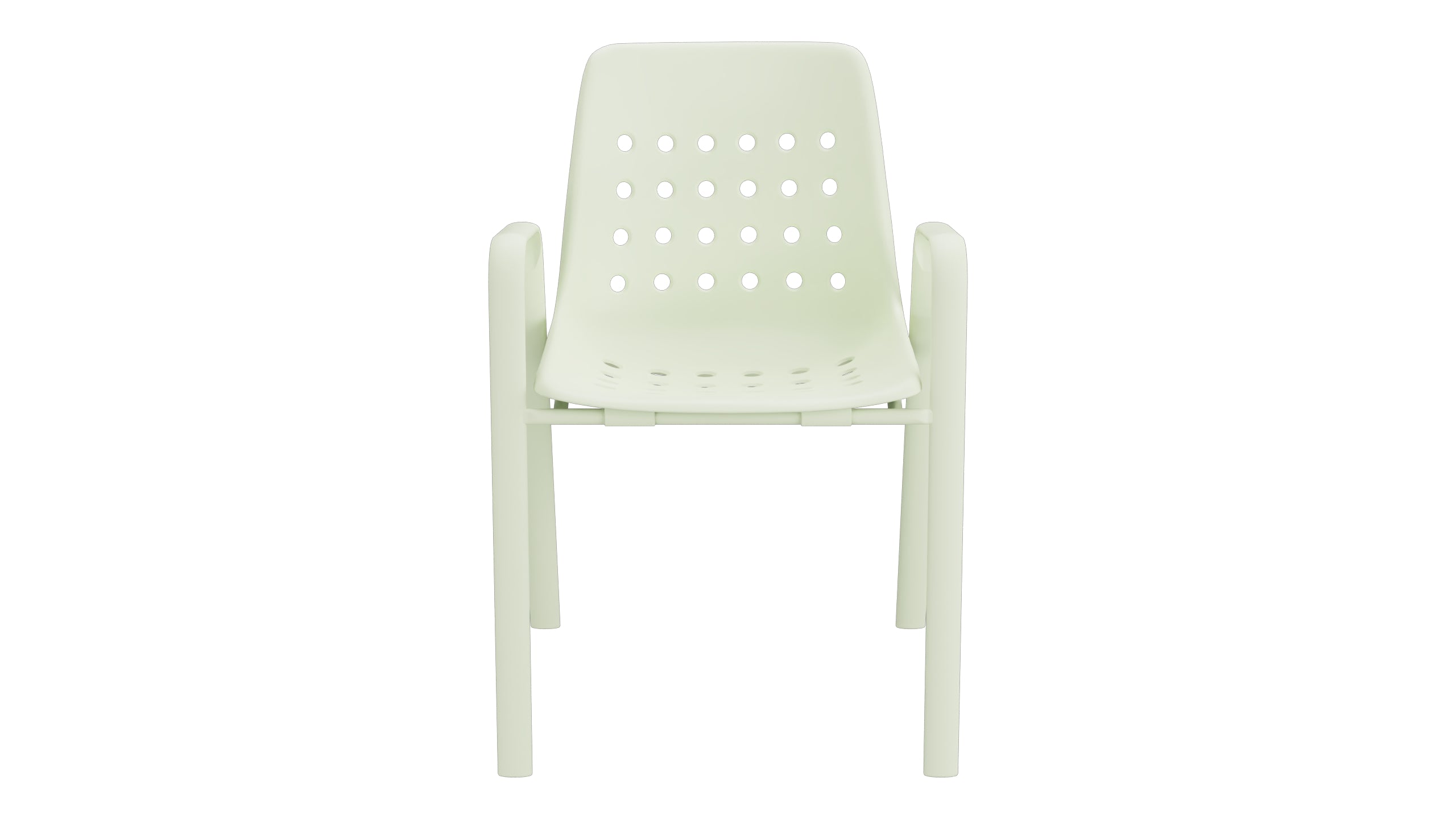 Bermuda Schalen-Gartenstuhl mit Armlehne rundoval in Pastellgrün präsentiert im Onlineshop von KAQTU Design AG. Gartenstuhl mit Armlehnen ist von Schaffner