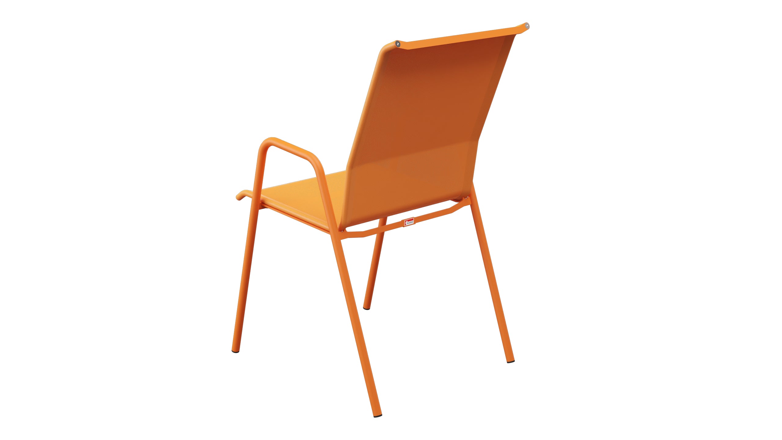 Locarno Textil-Gartenstuhl mit Armlehne in Orange präsentiert im Onlineshop von KAQTU Design AG. Gartenstuhl mit Armlehnen ist von Schaffner