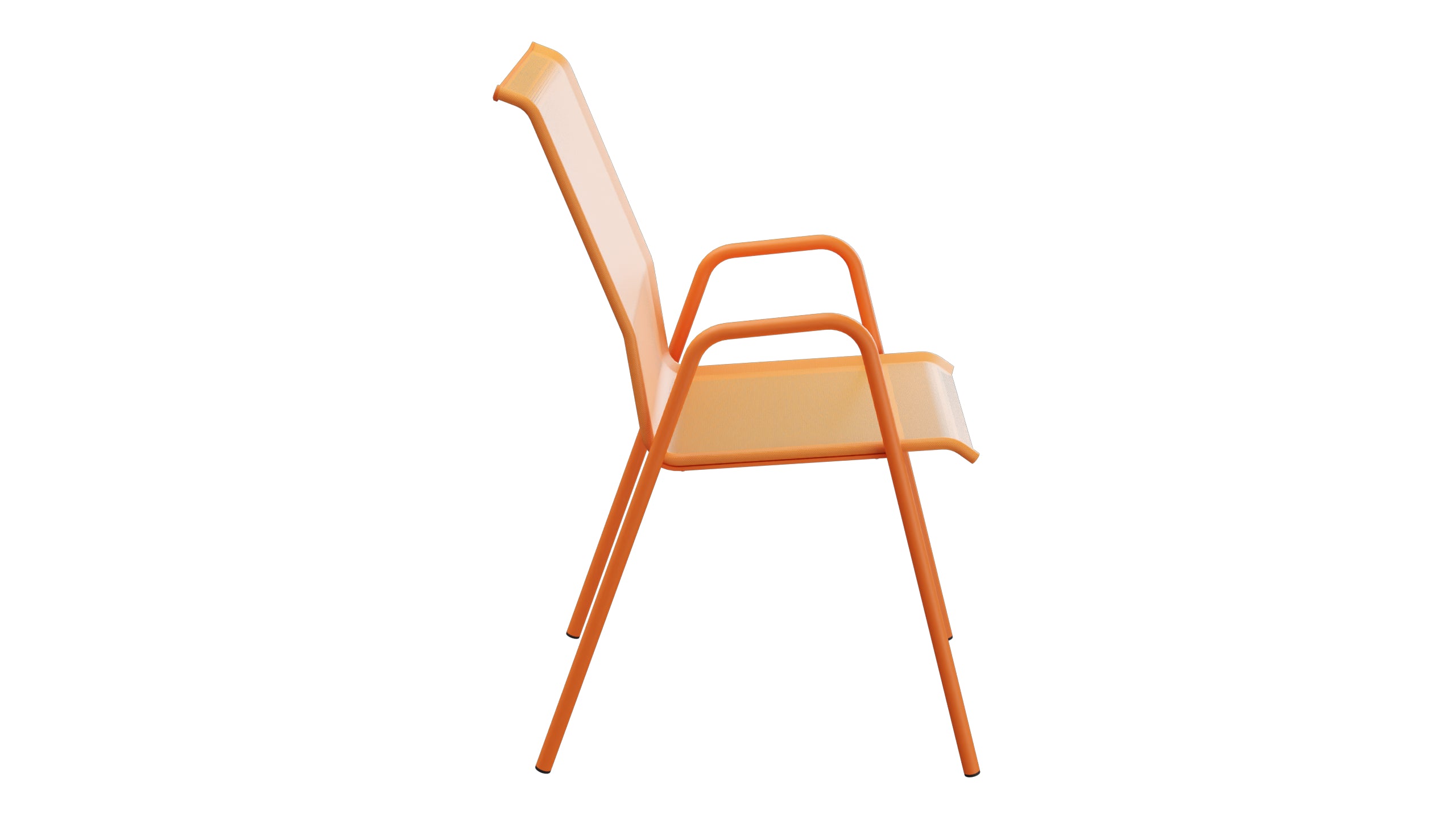Locarno Textil-Gartenstuhl mit Armlehne in Orange präsentiert im Onlineshop von KAQTU Design AG. Gartenstuhl mit Armlehnen ist von Schaffner