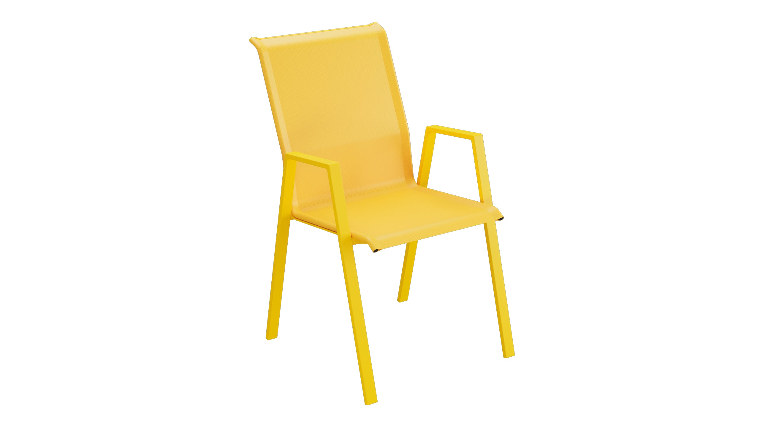 Luzern Textil-Sessel  mit Armlehne Comfort in Gelb präsentiert im Onlineshop von KAQTU Design AG. Gartenstuhl ist von Schaffner