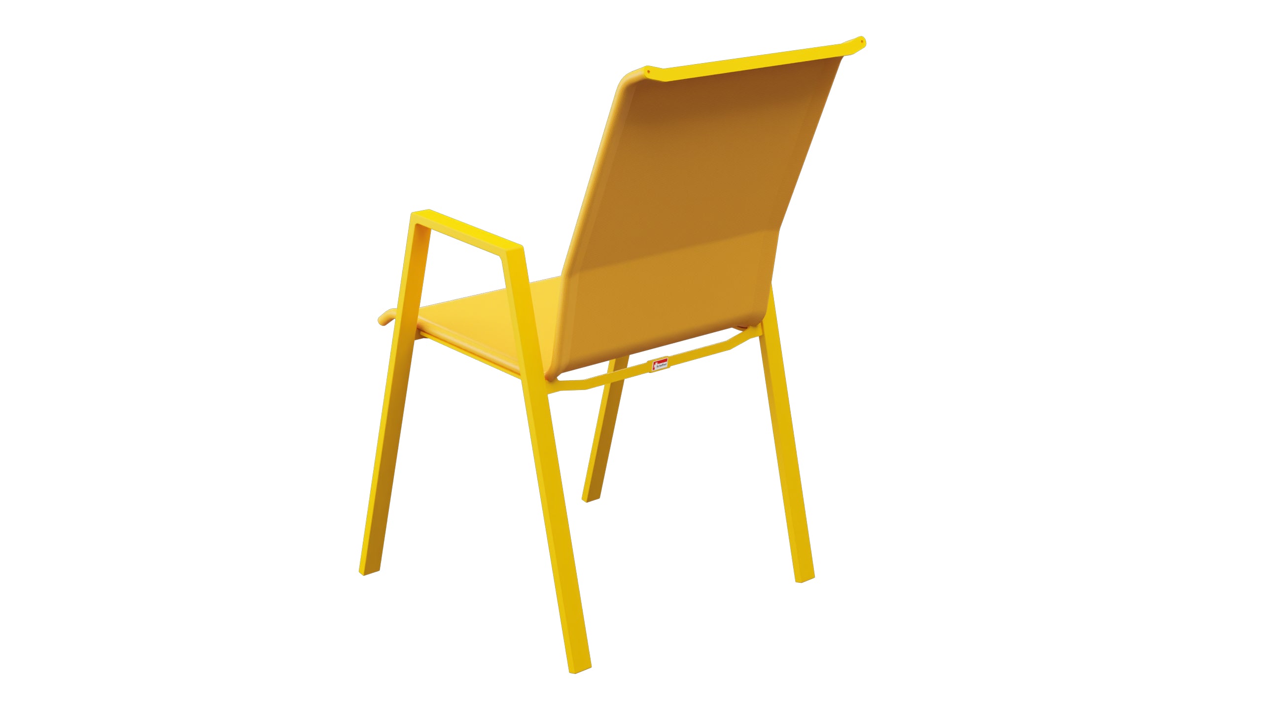 Luzern Textil-Sessel  mit Armlehne Comfort in Gelb präsentiert im Onlineshop von KAQTU Design AG. Gartenstuhl ist von Schaffner