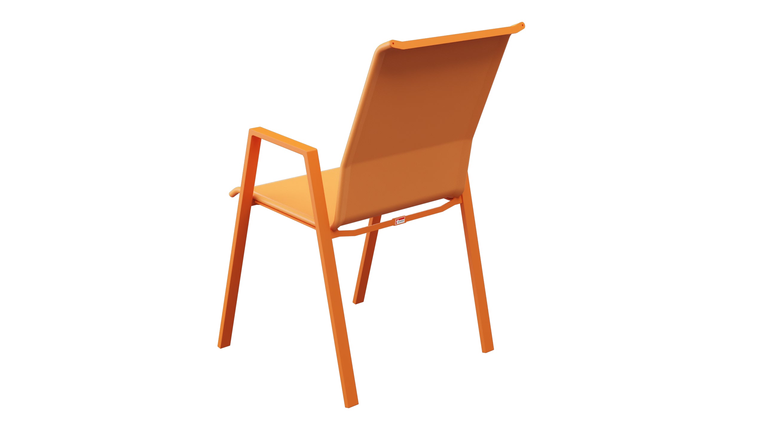 Luzern Textil-Sessel  mit Armlehne Comfort in Orange präsentiert im Onlineshop von KAQTU Design AG. Gartenstuhl ist von Schaffner