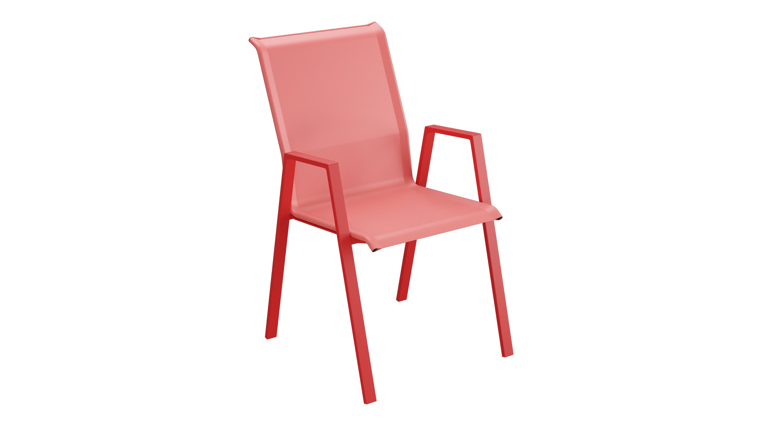 Luzern Textil-Sessel  mit Armlehne Comfort in Rot präsentiert im Onlineshop von KAQTU Design AG. Gartenstuhl ist von Schaffner