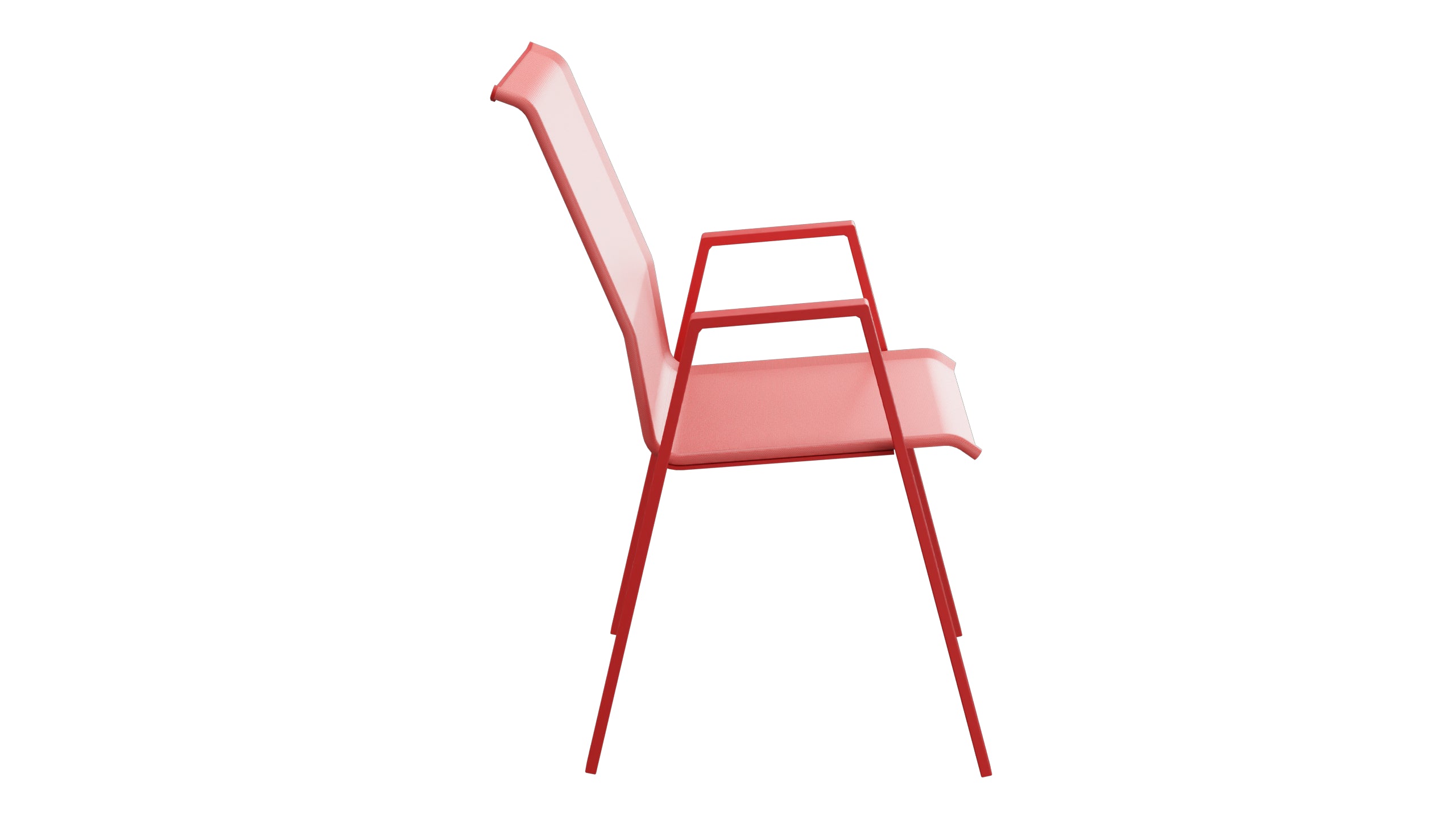 Luzern Textil-Sessel  mit Armlehne Comfort in Rot präsentiert im Onlineshop von KAQTU Design AG. Gartenstuhl ist von Schaffner