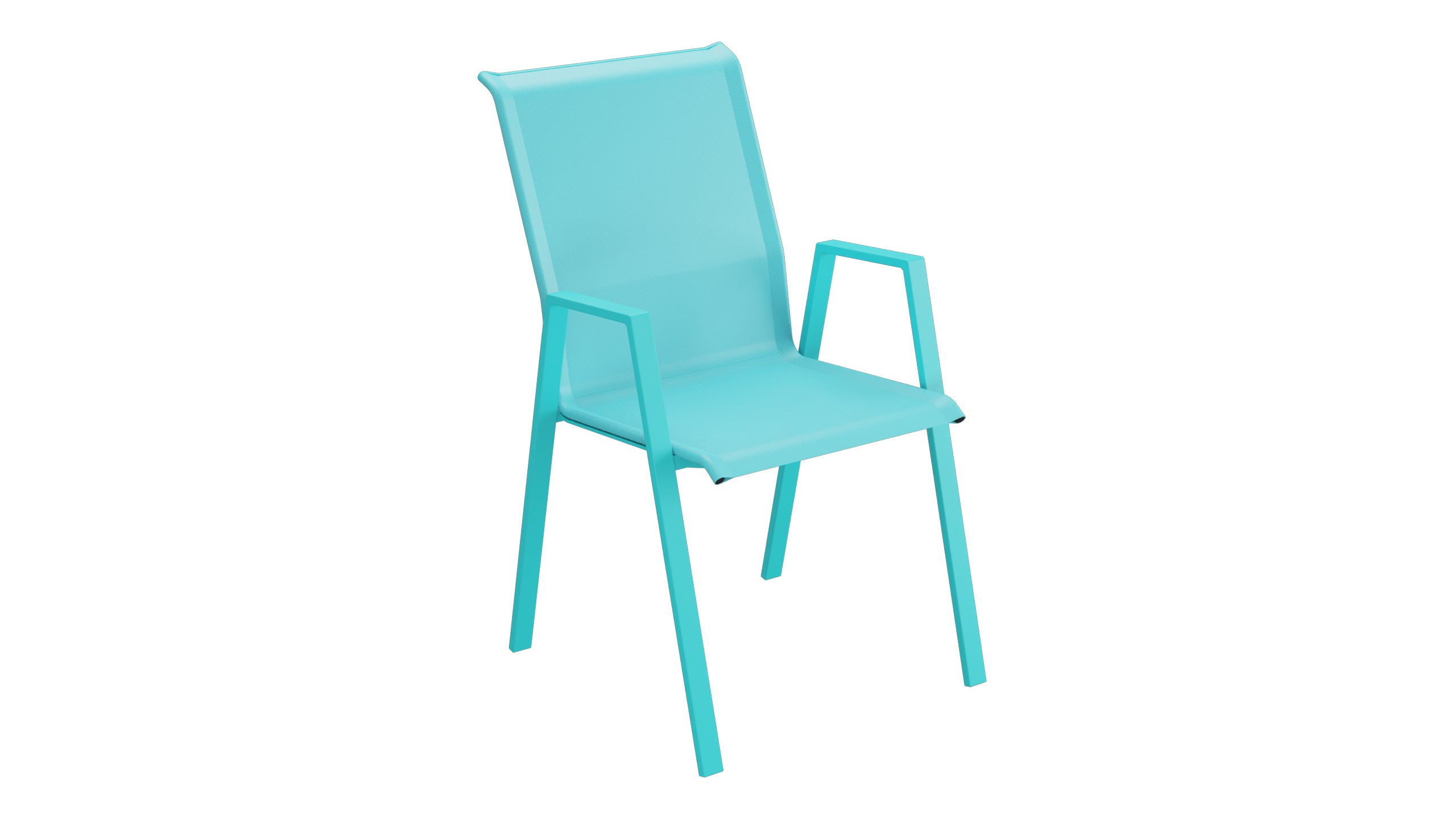 Luzern Textil-Sessel  mit Armlehne Comfort in Türkis präsentiert im Onlineshop von KAQTU Design AG. Gartenstuhl ist von Schaffner