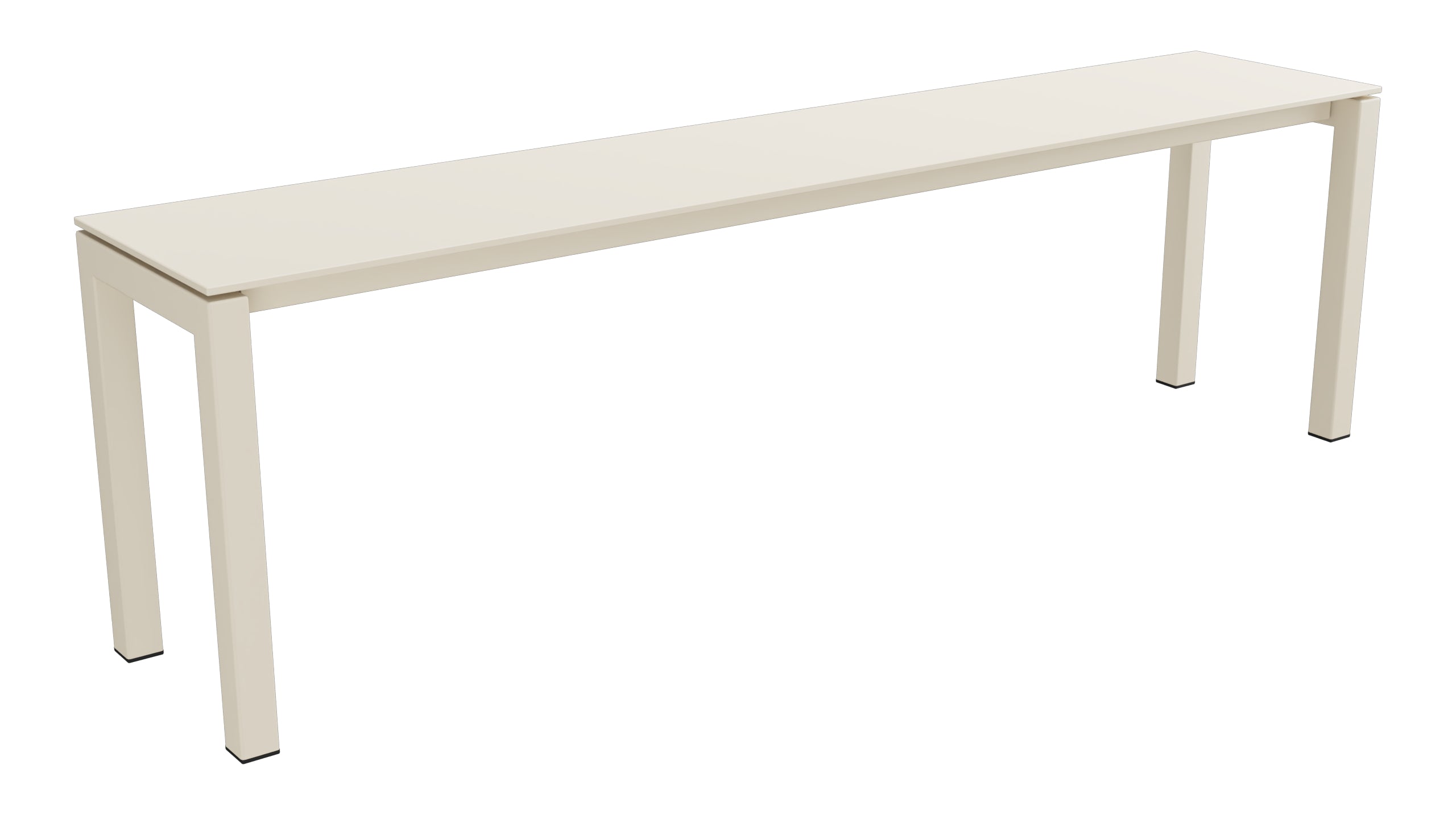 Luzern Glasfaser-Gartenbank Decor 160x32 in Pastellsand präsentiert im Onlineshop von KAQTU Design AG. Gartenbank ist von Schaffner