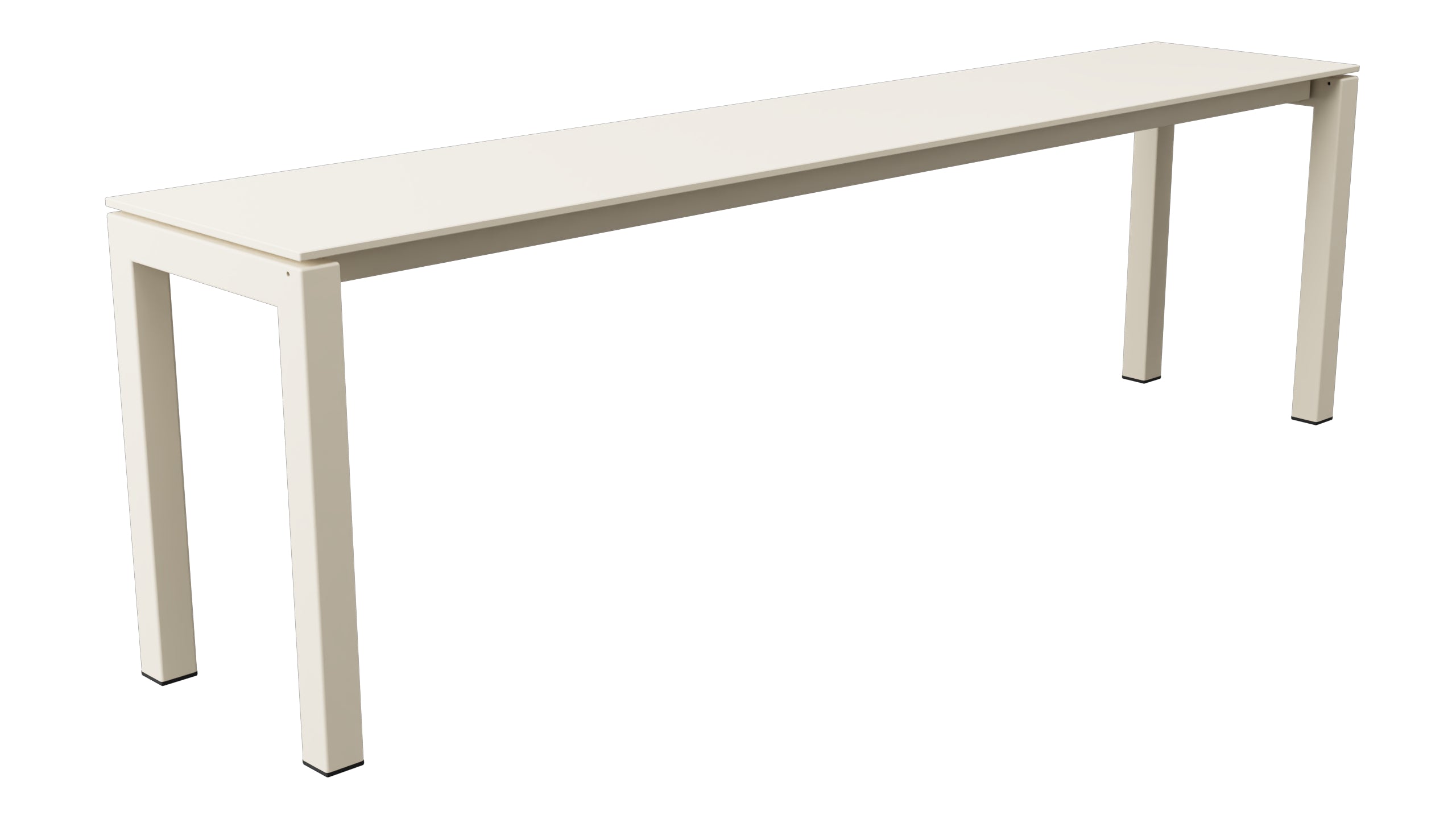 Luzern Glasfaser-Gartenbank Decor 160x32 in Pastellsand präsentiert im Onlineshop von KAQTU Design AG. Gartenbank ist von Schaffner