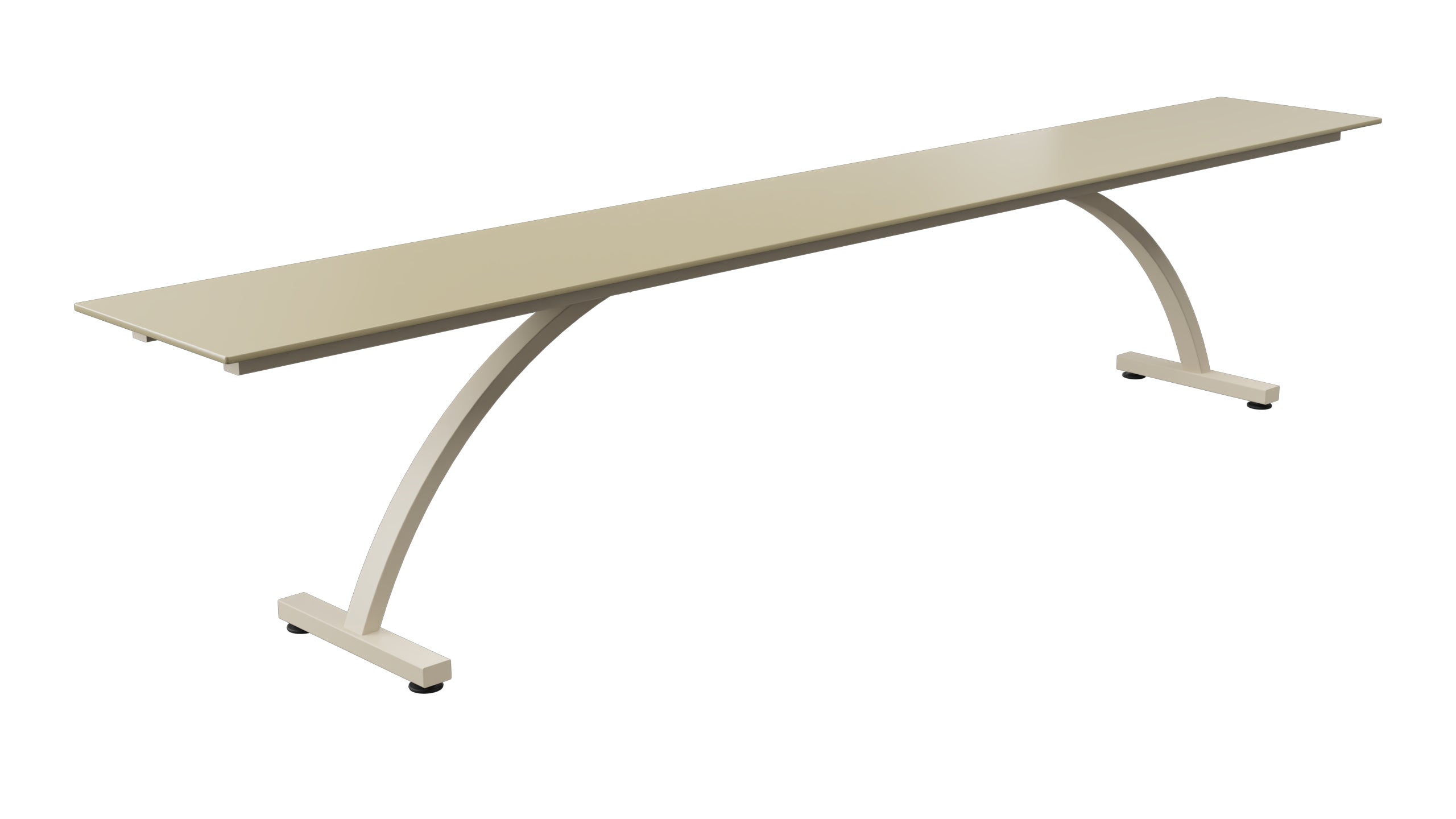 Bernardino Gartenbank aus Glasfasern 220x32 in Champagner präsentiert im Onlineshop von KAQTU Design AG. Gartenbank ist von Schaffner