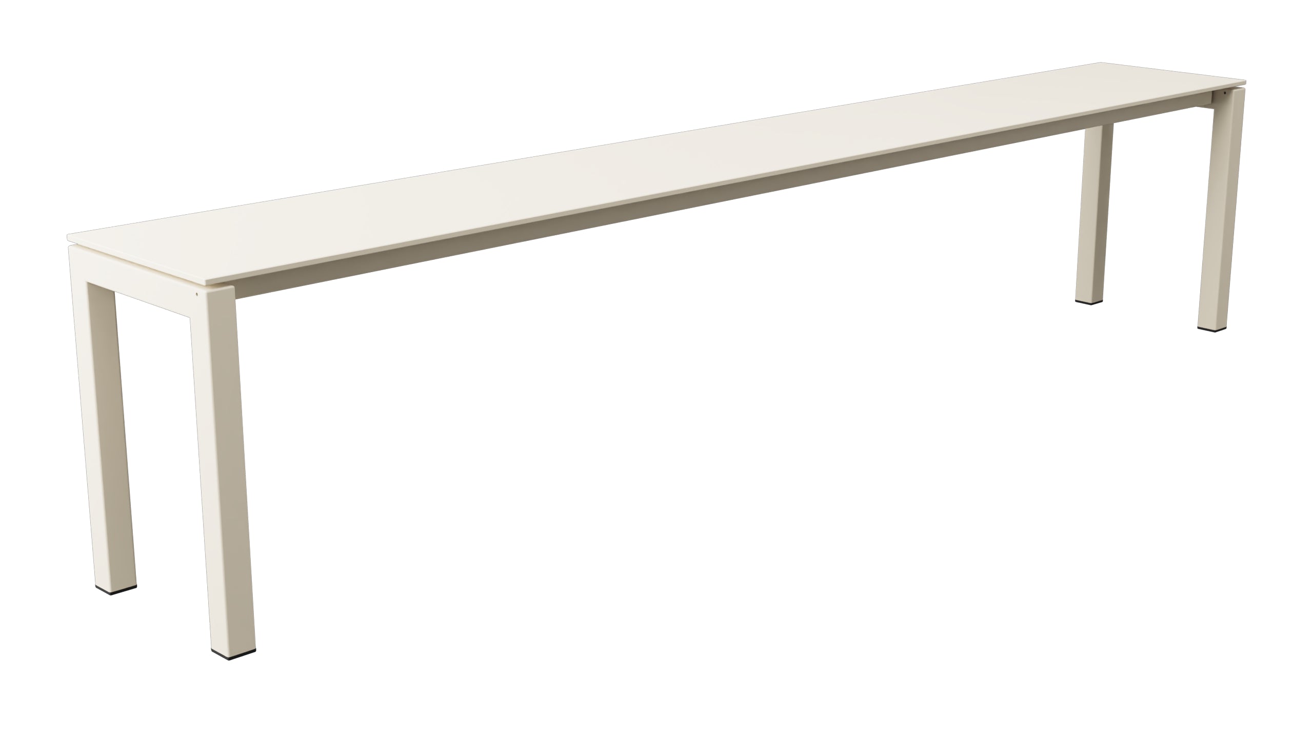 Luzern Glasfaser-Gartenbank 206x32  in Pastellsand präsentiert im Onlineshop von KAQTU Design AG. Gartenbank ist von Schaffner