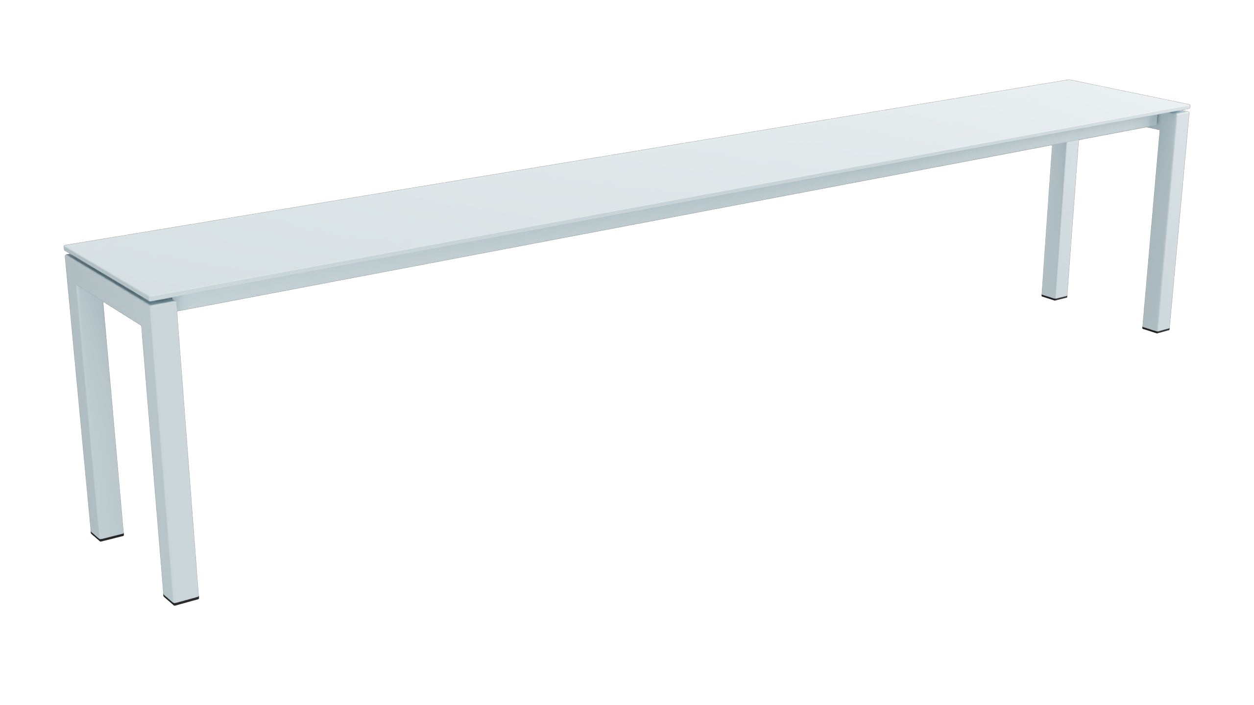 Luzern Glasfaser-Gartenbank 206x32  in Pastellblau präsentiert im Onlineshop von KAQTU Design AG. Gartenbank ist von Schaffner